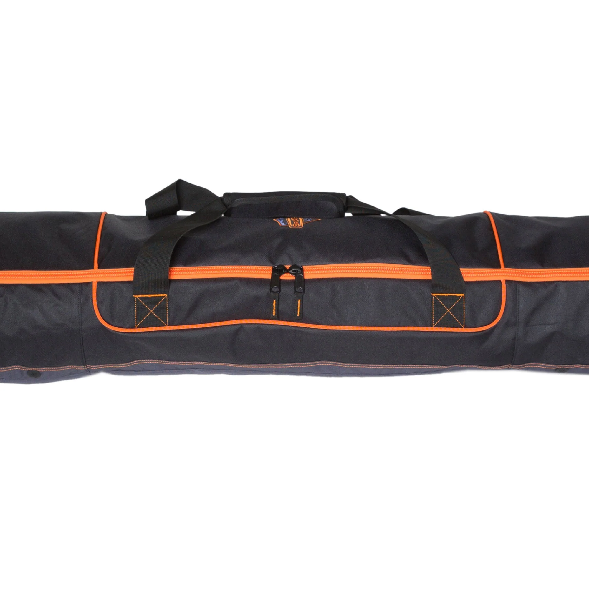 Sportube Traveler Padded 6 Foot Single Pair Ski & Pole Luggage Bag, Black/Orange - Image 7