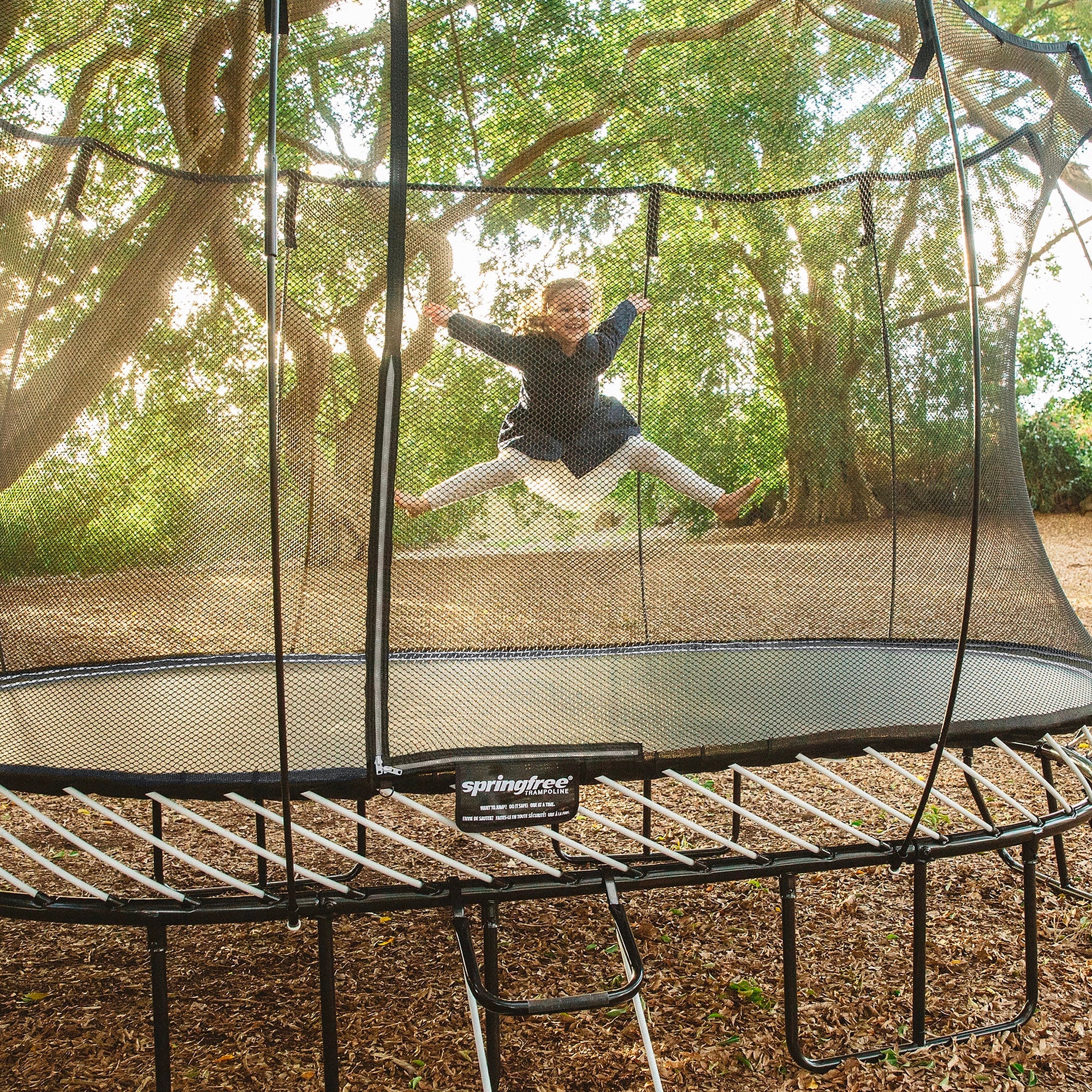 Springfree Trampoline Kids Outdoor Large Oval 8 x 13' Trampoline with Enclosure - Image 7