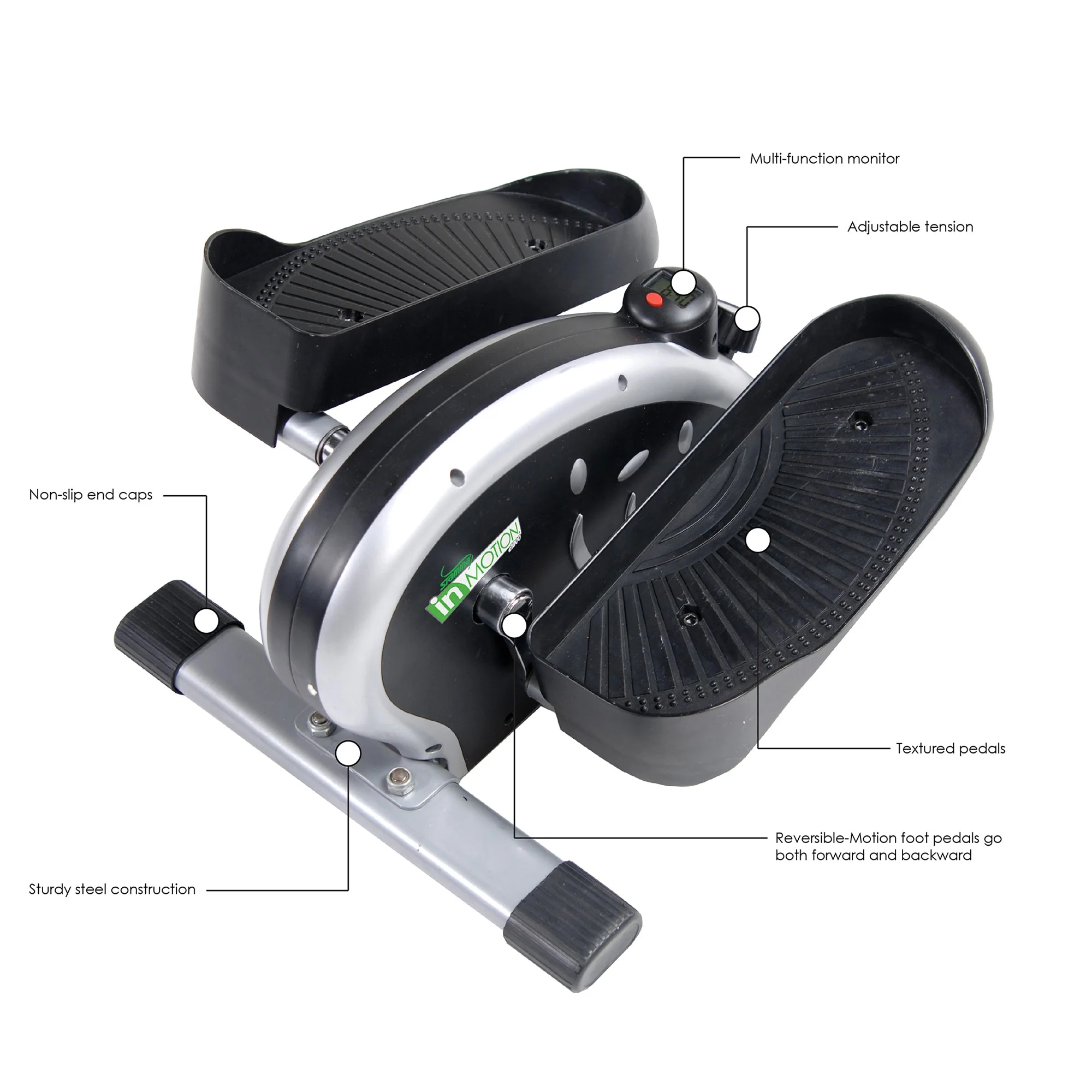 Stamina Inmotion E1000 Compact Lower Body Cardio Workout Strider Machine, Silver - Image 3