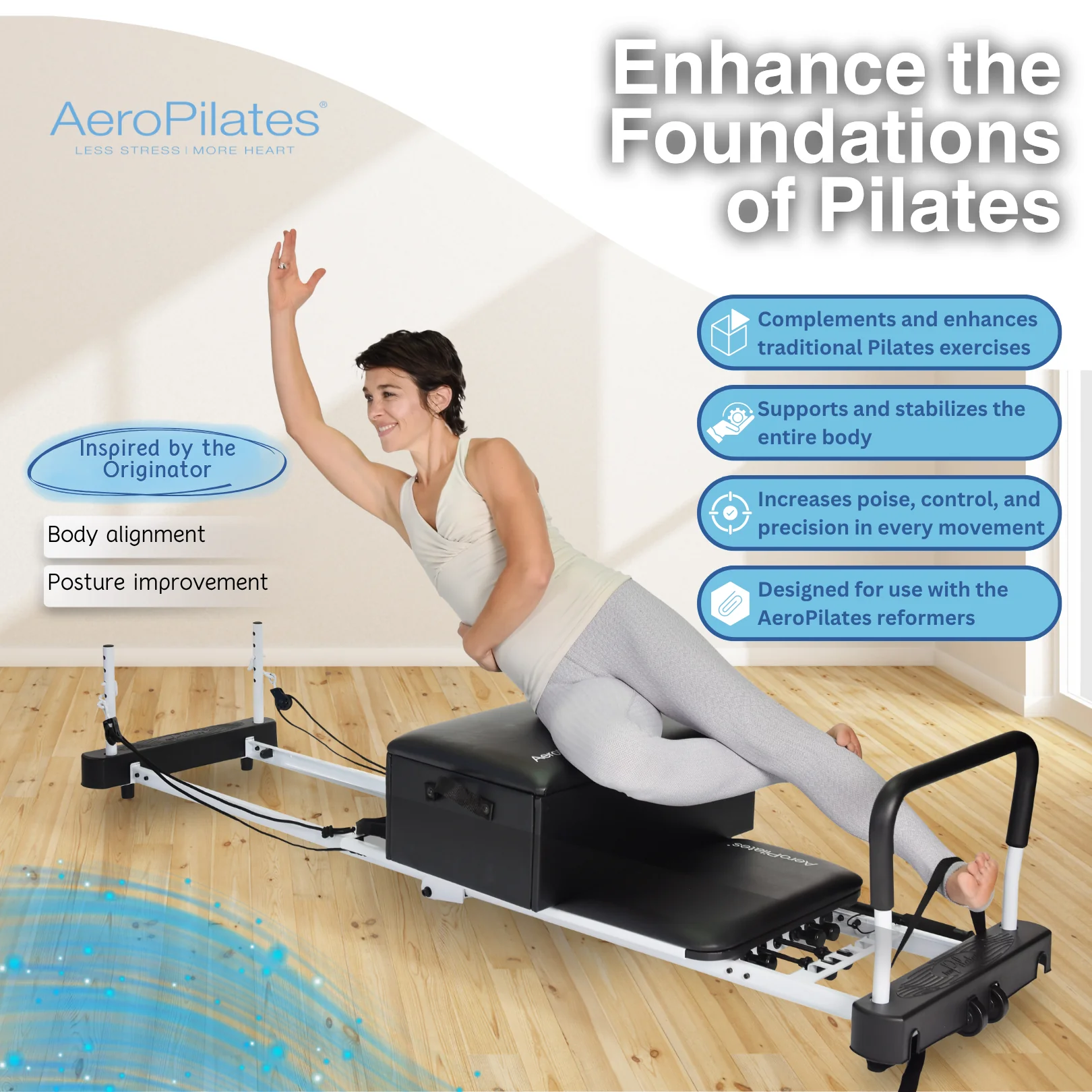 Stamina Products 05-0025 AeroPilates Elevation Box & Pole for Strength, Balance - Image 5