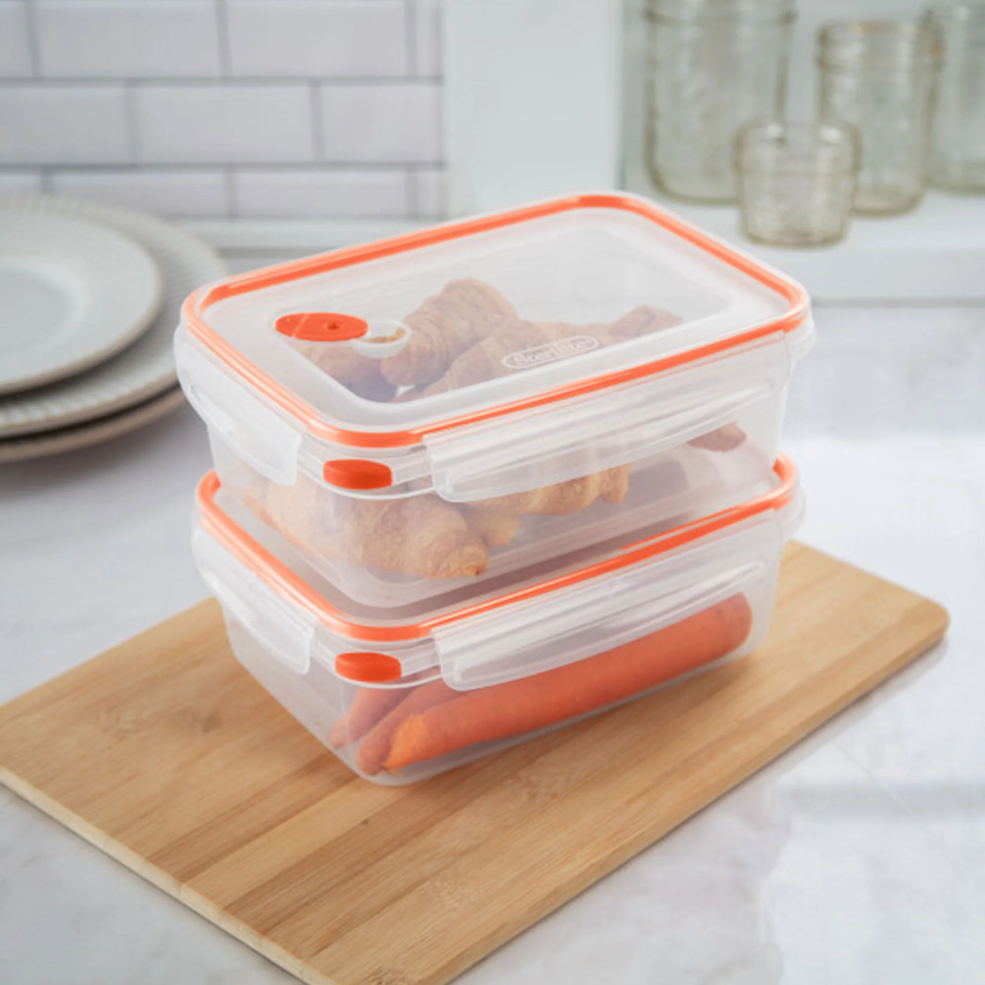 Sterilite 03221106 8.3 Cup Rectangle Ultra-Seal Food Container, Orange (6 Pack) - Image 5