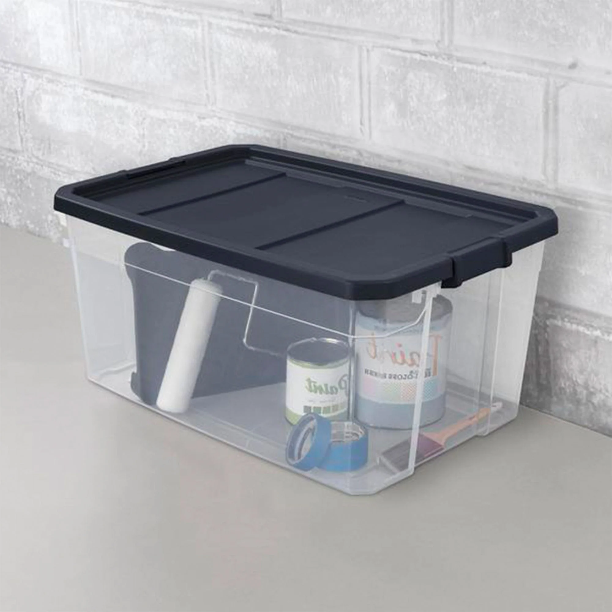 Sterilite 116 Qt Heavy Duty Box Stackable Storage Bin w/ Latching Lid (16 Pack) - Image 4