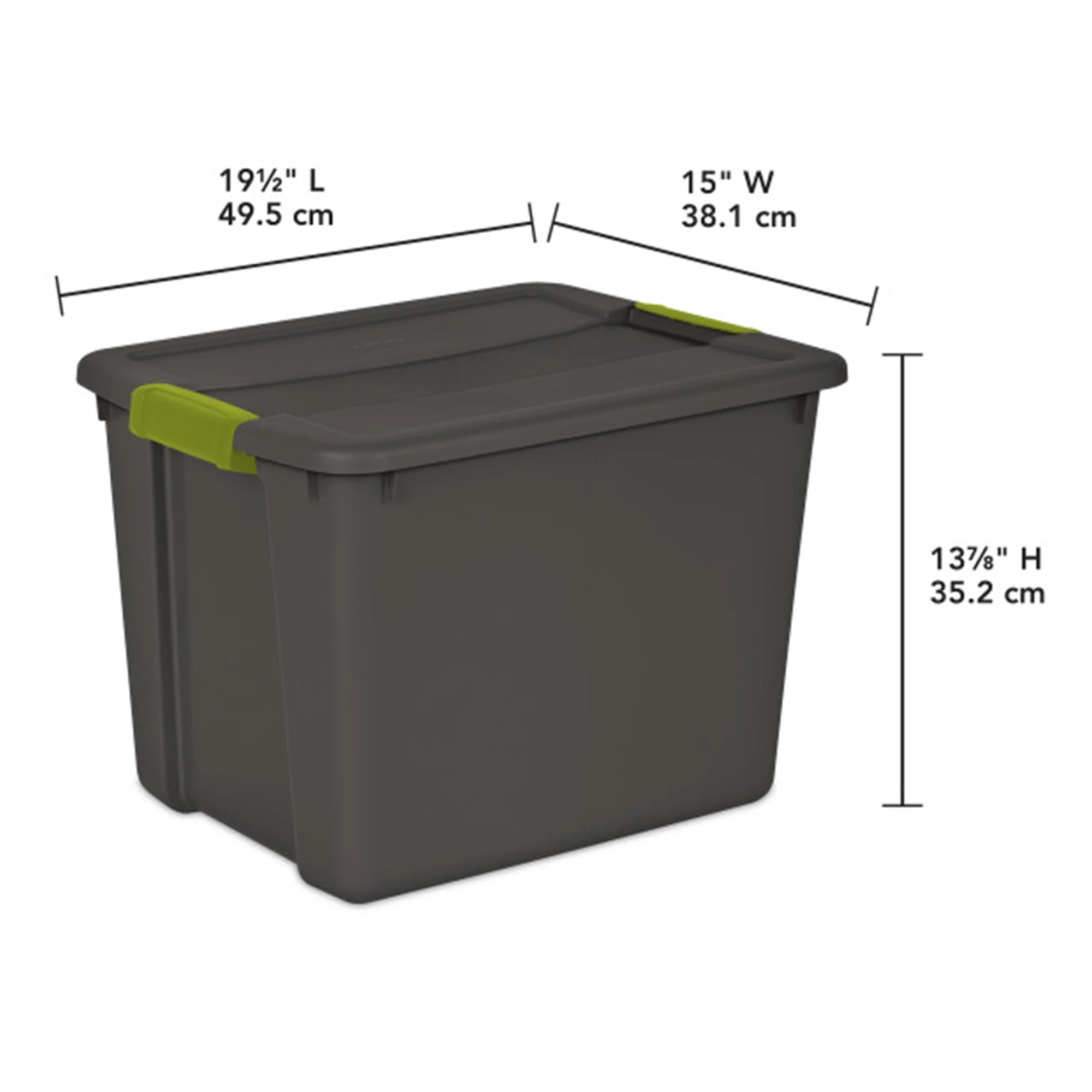 Sterilite 12 Gallon Versatile Rectangular Latch Tote w/ Handles, Gray (24 Pack) - Image 3