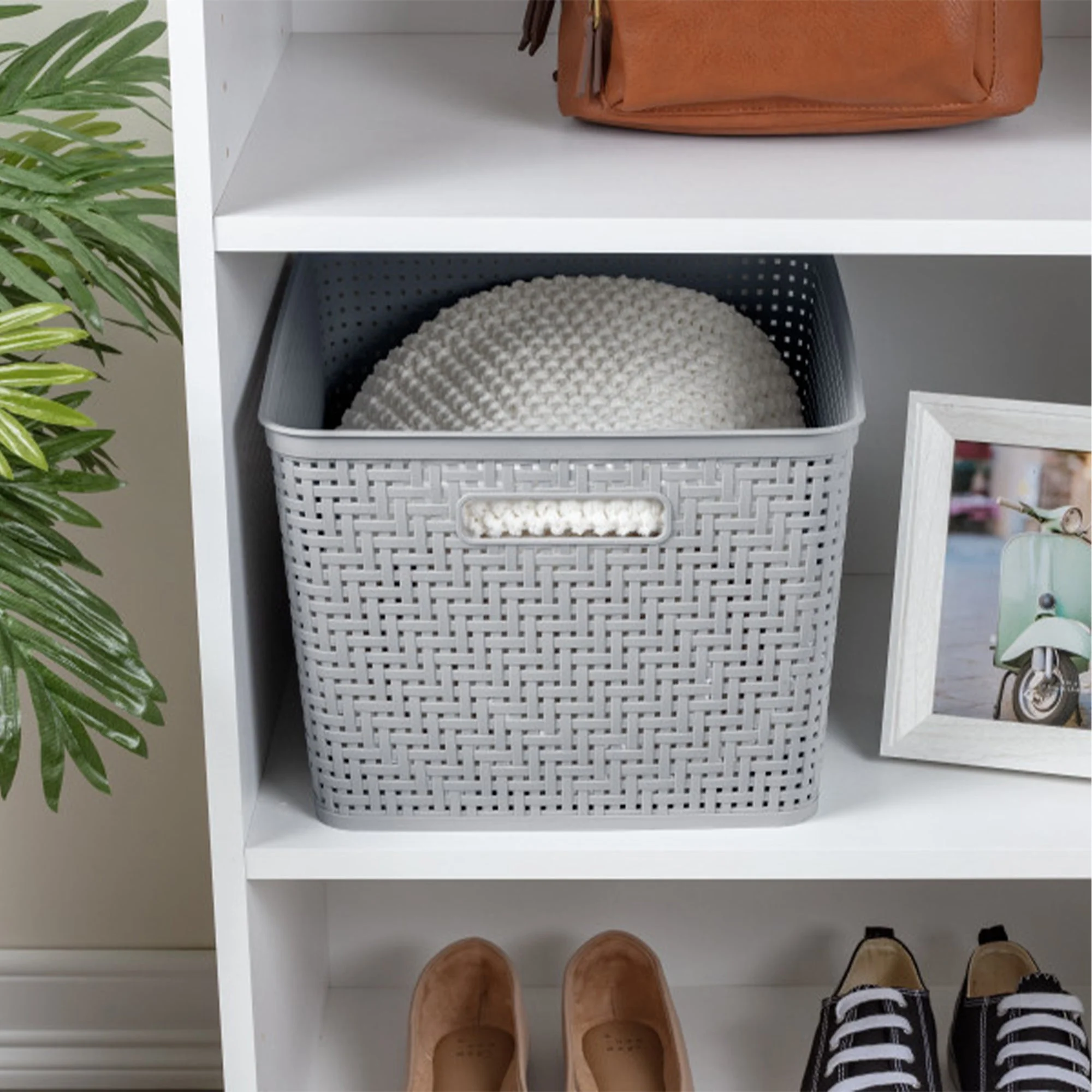 Sterilite 14"Lx8"H Woven Rectangular Tall Basket for Home Organization (6 Pack) - Image 4