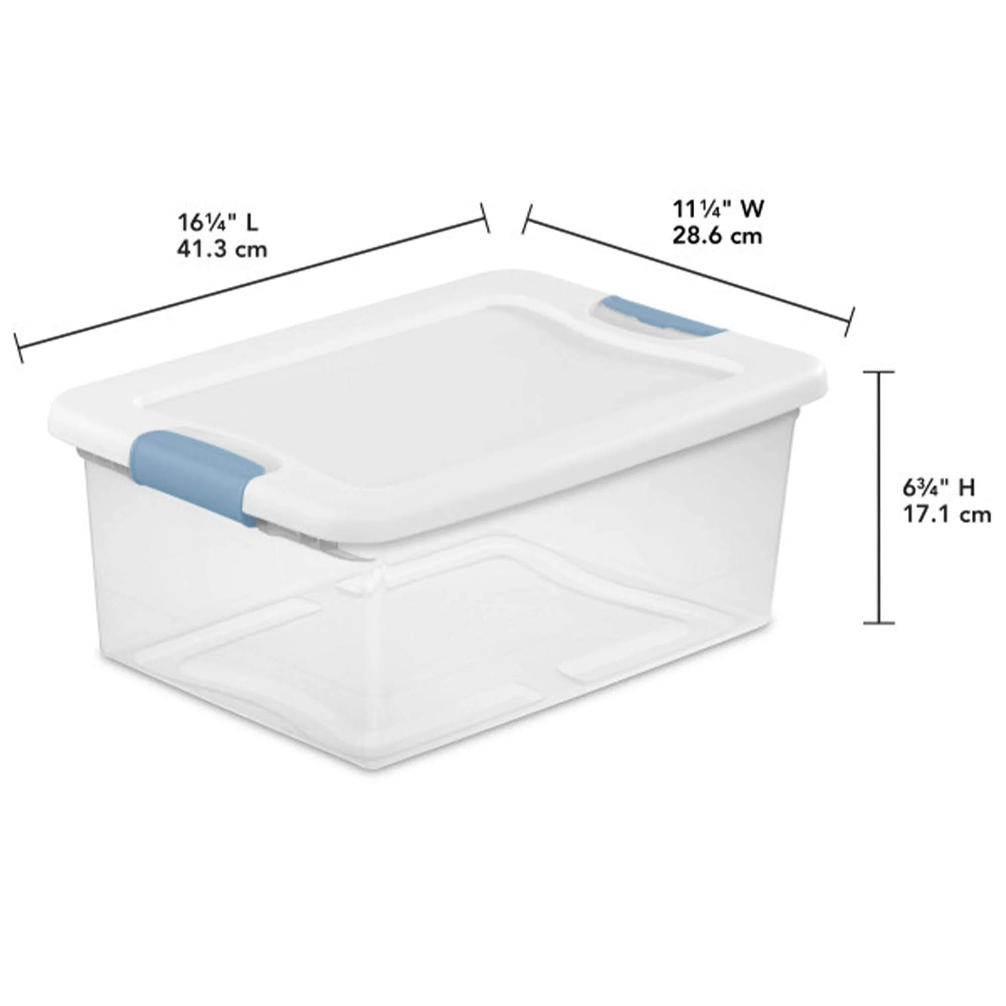 Sterilite 15 Quart Latching Storage Box, Stackable Bin with Latch Lid, 12 Pack - Image 2