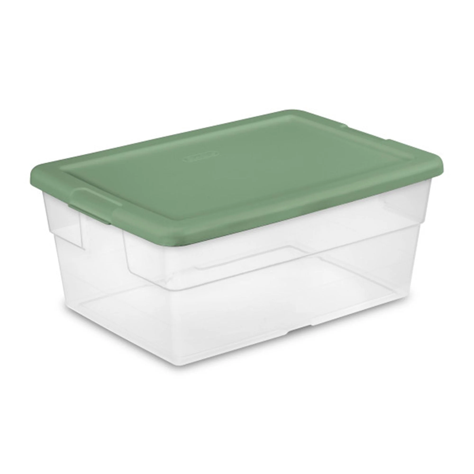Sterilite 16 Qt Clear Plastic Storage Tote Home Organizer Bins w/Lid (24 Pack) - Image 8