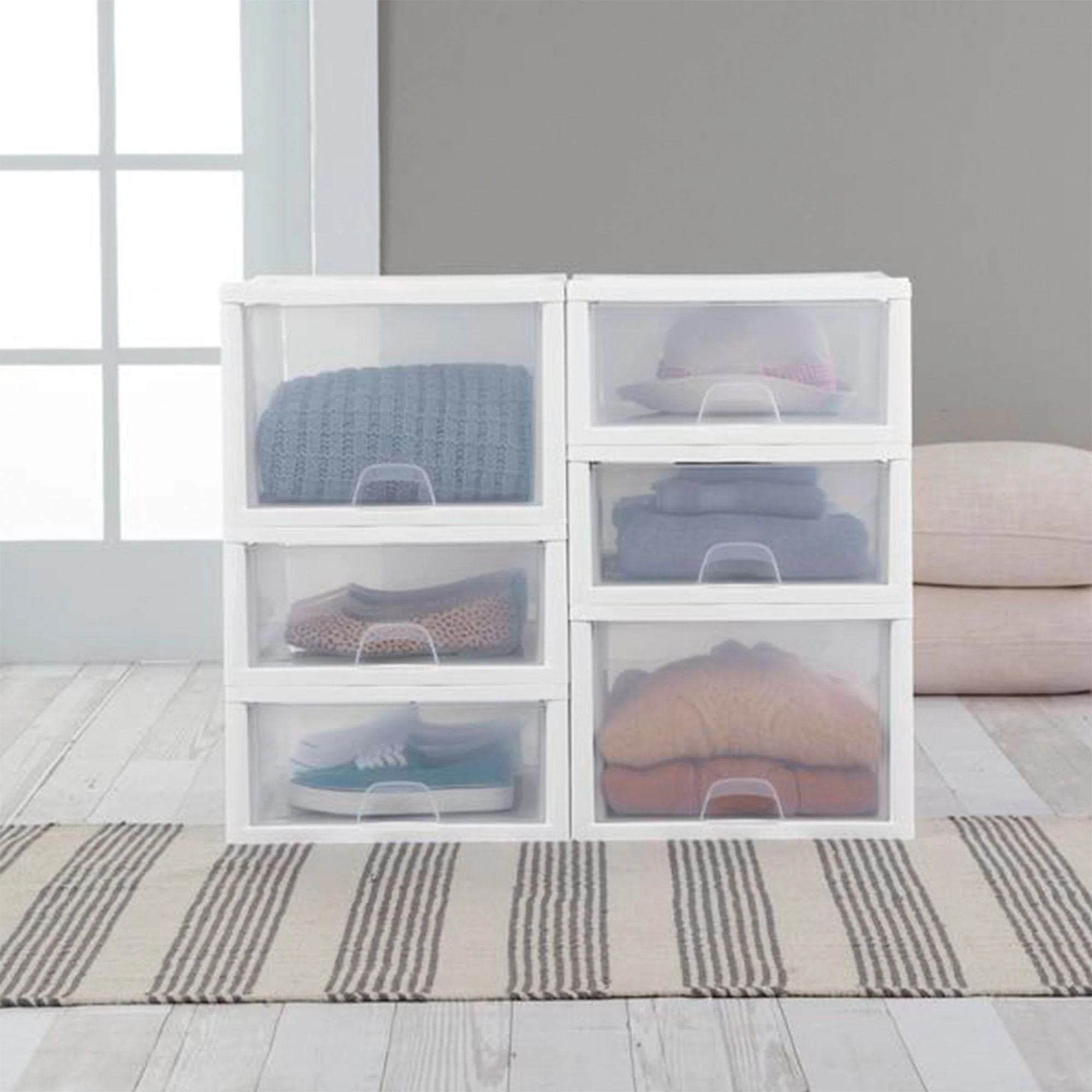 Sterilite 16 Quart Clear Plastic Stacking Storage Drawer Container Box, 24 Pack - Image 7