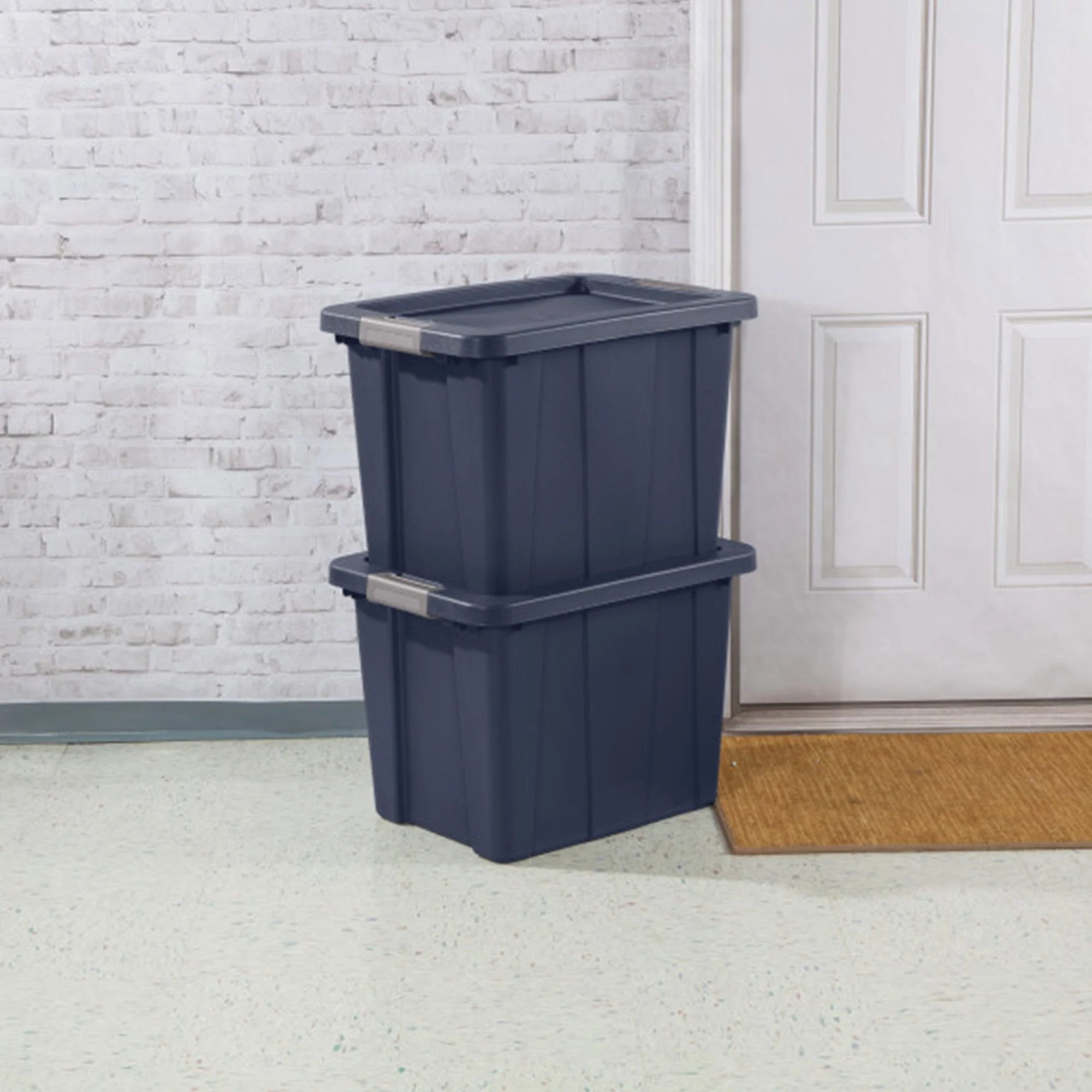 Sterilite 18 Gal Latching Tuff1 Stackable Storage Tote w/ Latching Lid, 12 Pack - Image 7