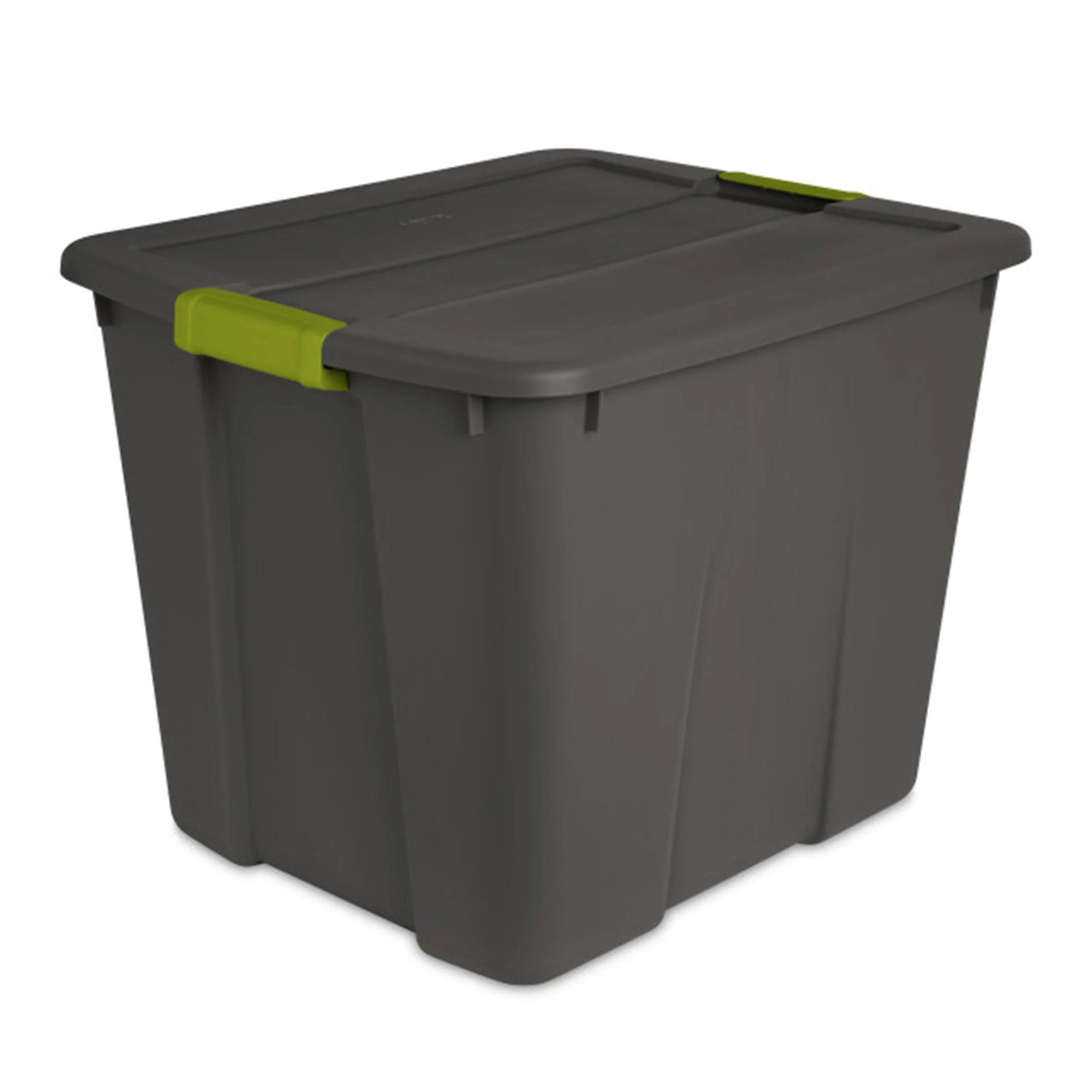 Sterilite 20 Gallon Stackable Plastic Storage Tote Bin with Lid, Gray (24 Pack) - Image 2