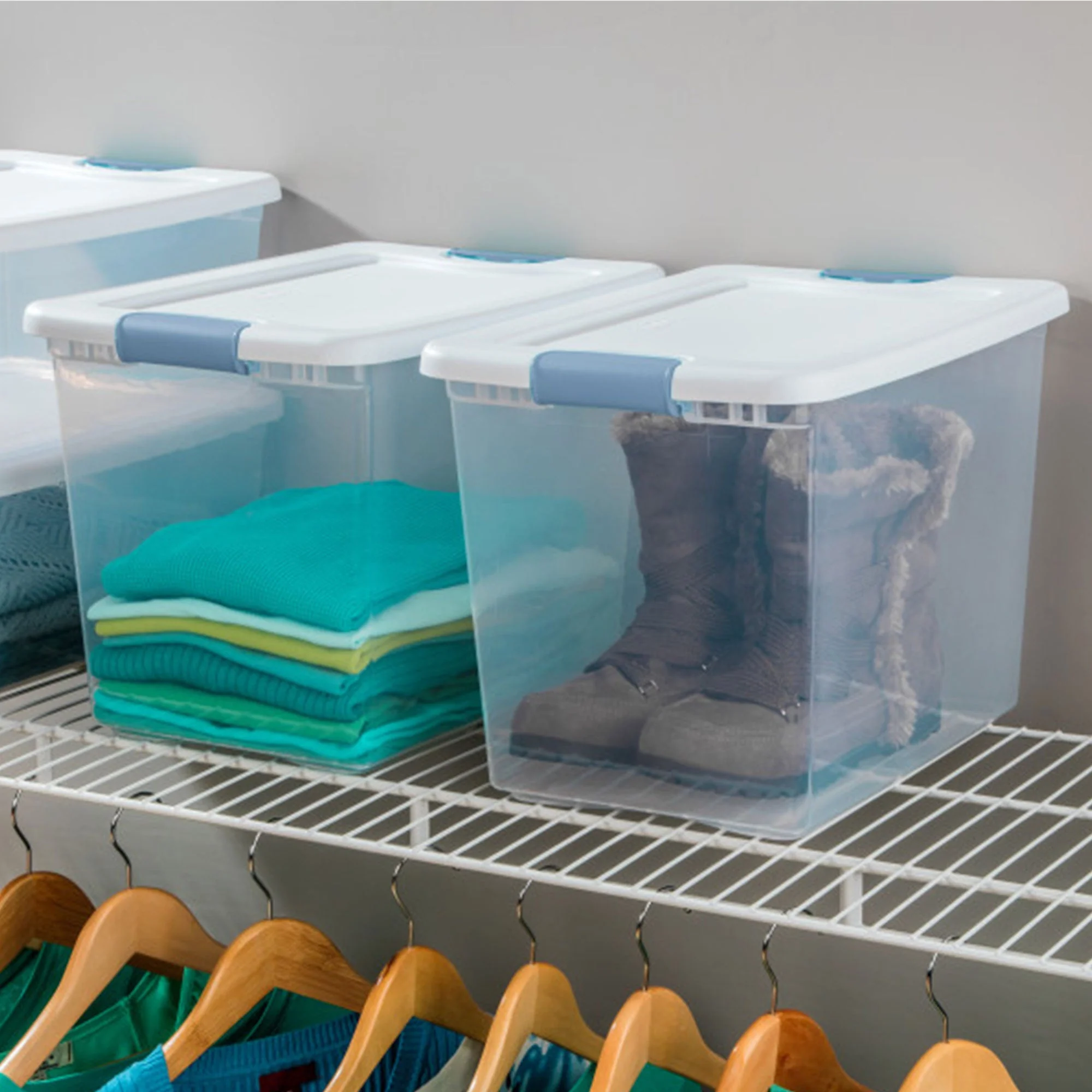 Sterilite 25 Quart Latching Storage Box, Stackable Bin with Latch Lid, 6 Pack - Image 7