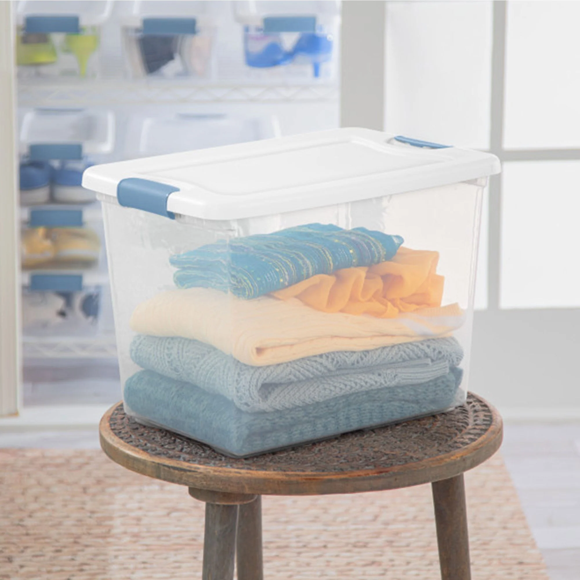 Sterilite 25 Quart Latching Storage Box, Stackable Bin with Latch Lid, 6 Pack - Image 9