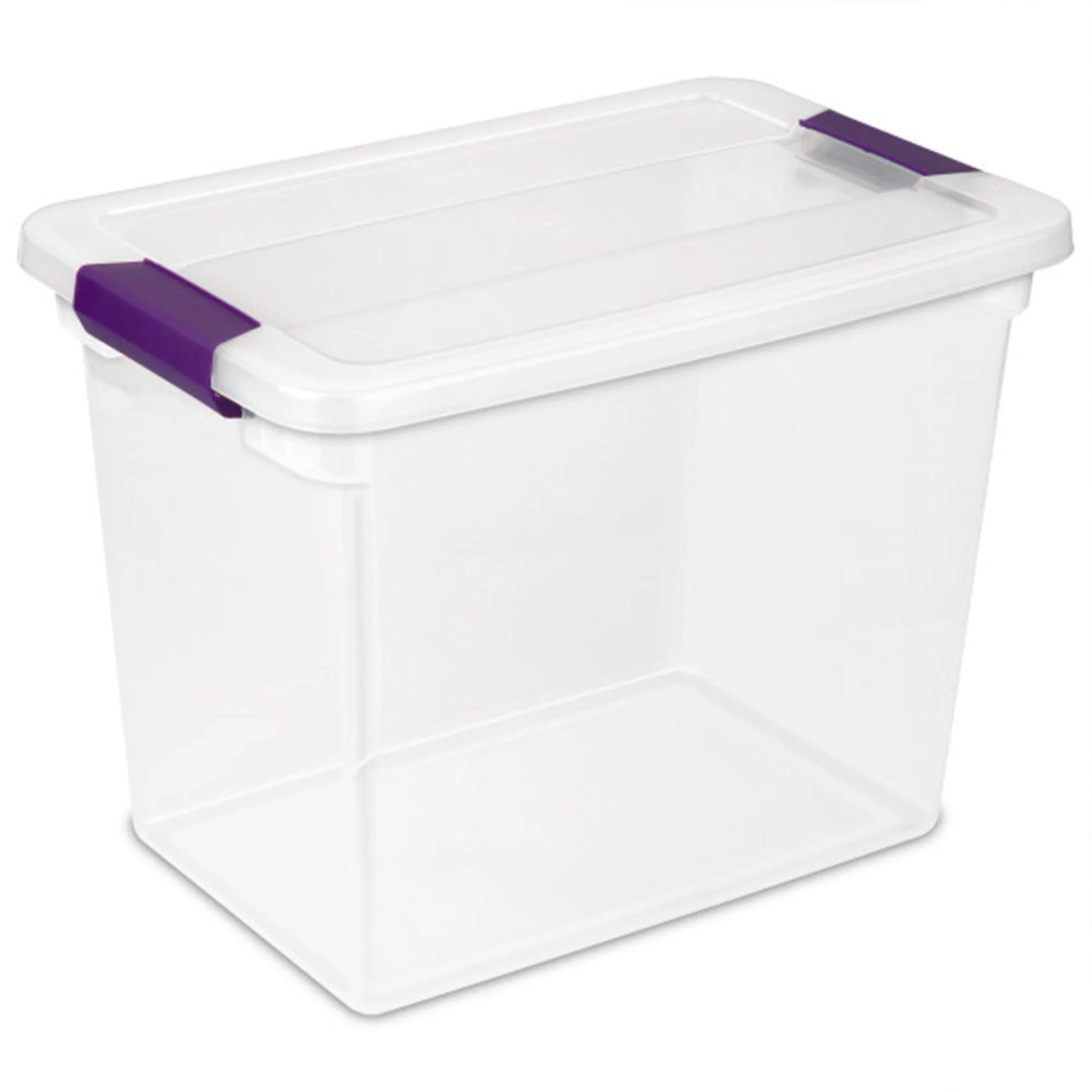 Sterilite 27 Qt ClearView Latch Storage Stackable Bin with Latching Lid, 6 Pack - Image 7