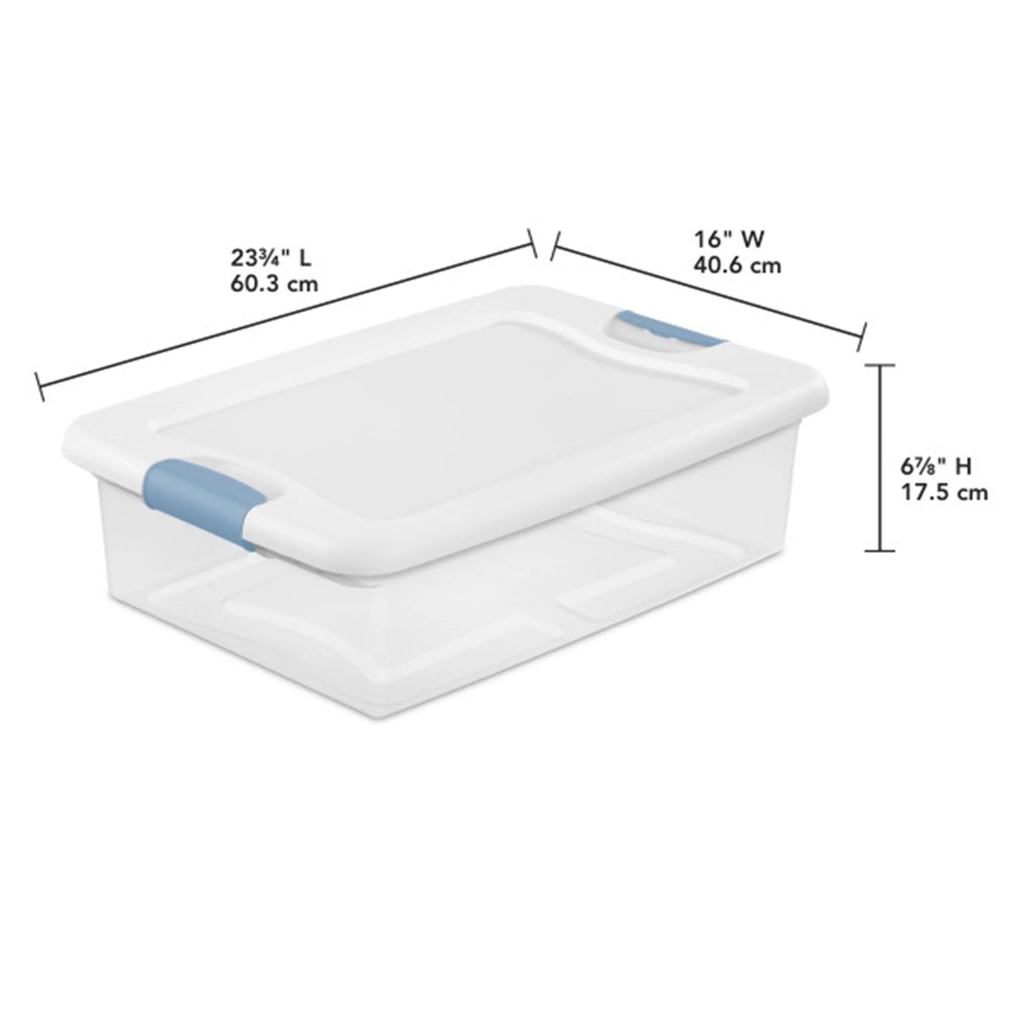 Sterilite 32-Quart Clear Stackable Latching Storage Box Container (24 Pack) - Image 3