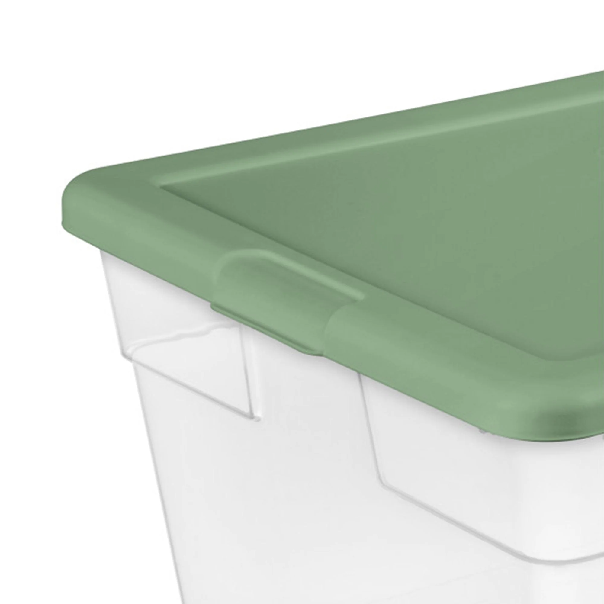 Sterilite 56 Quart Plastic Stackable Storage Container Tote, Crisp Green, 8 Pack - Image 10