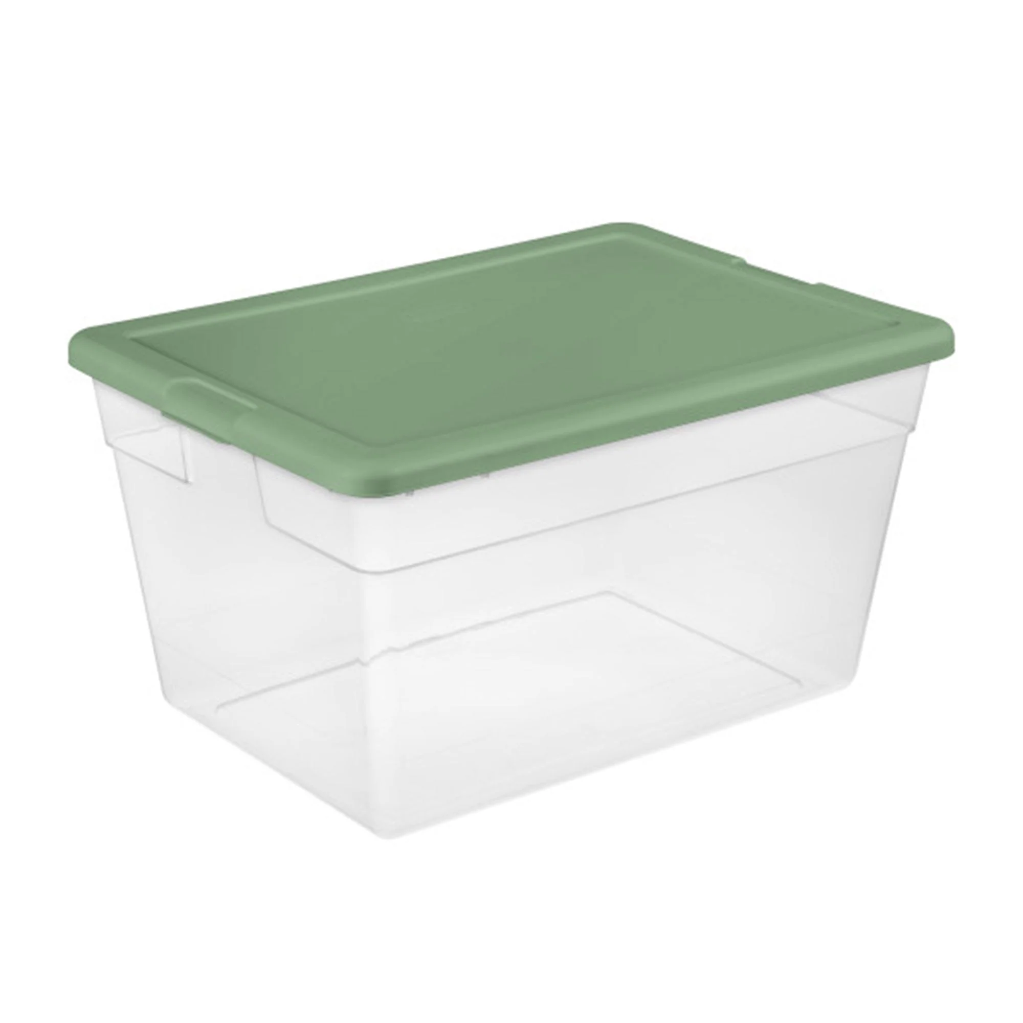 Sterilite 56 Quart Plastic Stackable Storage Container Tote, Crisp Green, 8 Pack - Image 2