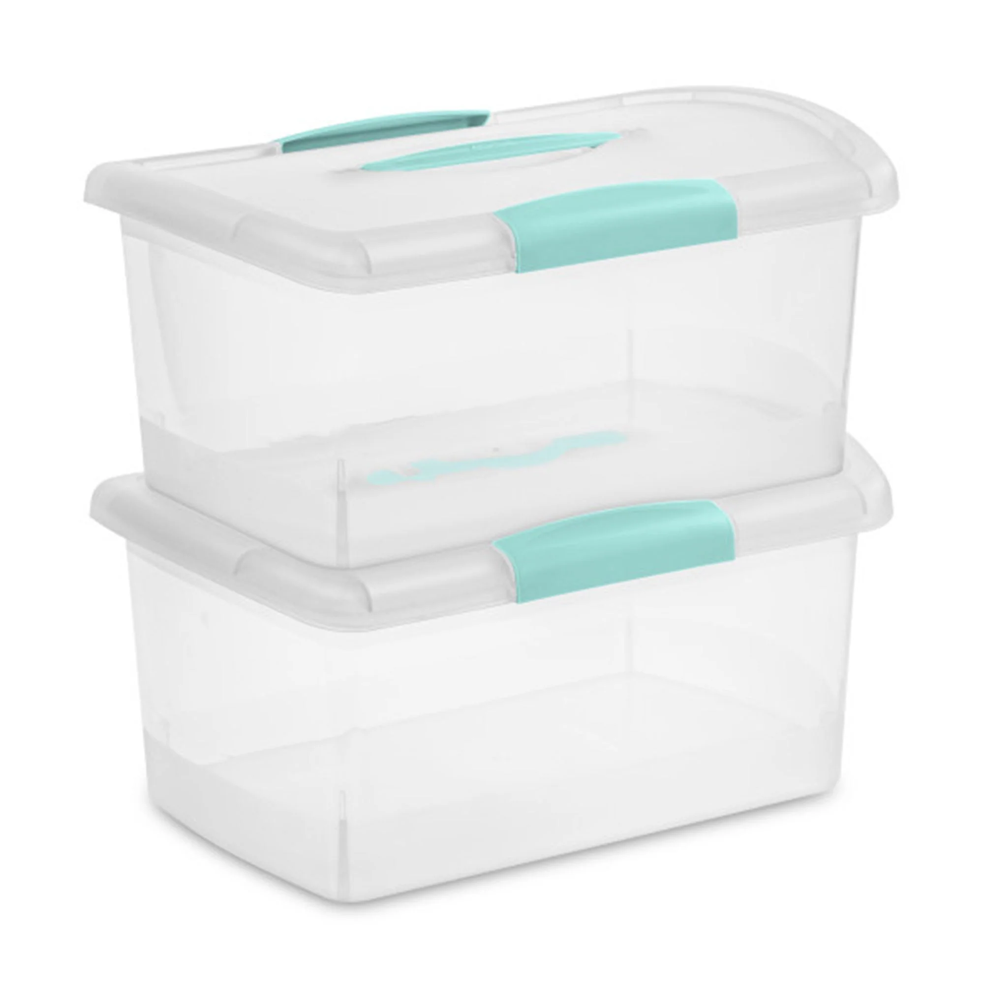 Sterilite 6 Pack Stackable Storage Bin, Latch Lid, Medium Nesting ShowOff, Clear - Image 8