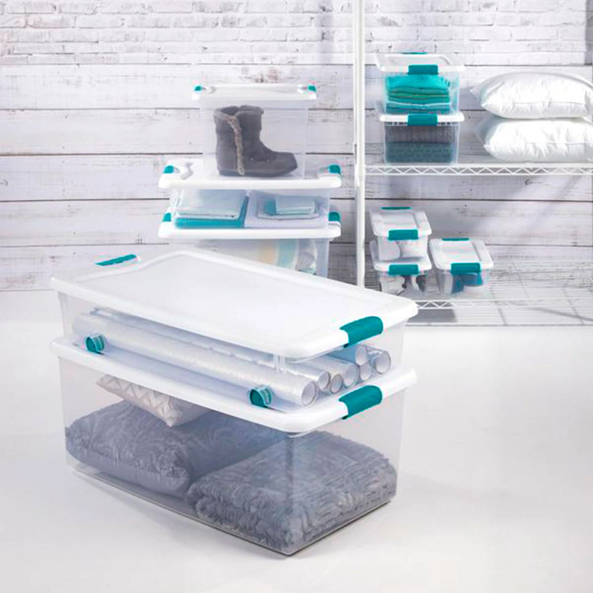 Sterilite 6 Qt Latch Storage Box,12 Pack, and 64 Qt Latch Storage Box, 6 Pack - Image 11