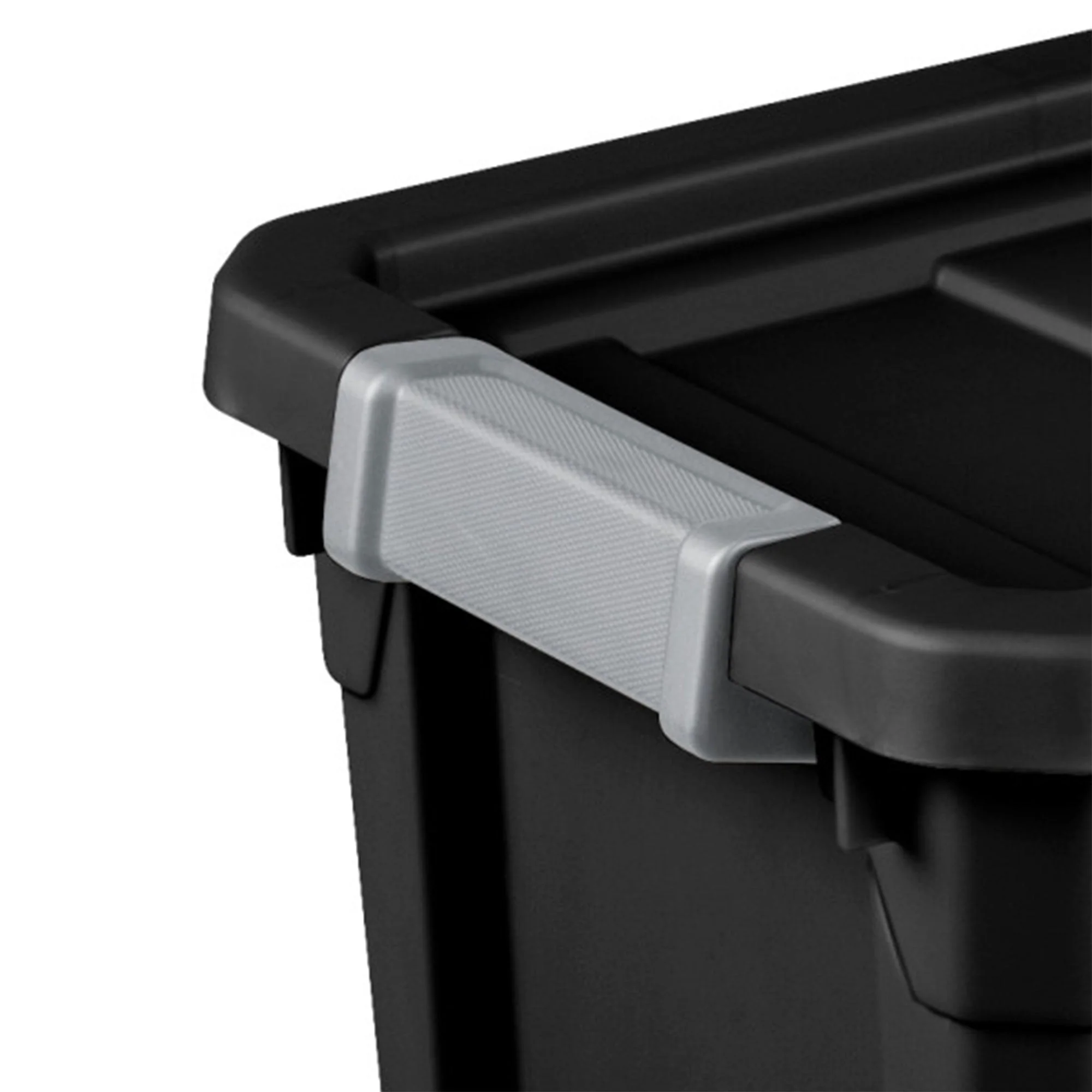 Sterilite 7.5 Gal Rugged Industrial Storage Totes w/ Latch Lids, Black (18 Pack) - Image 10