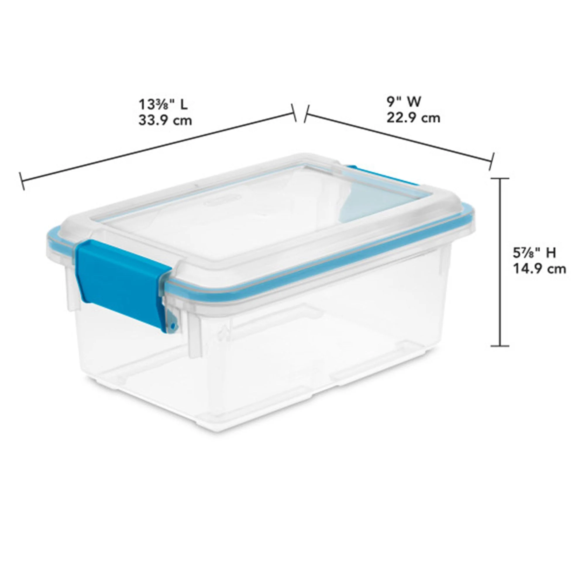 Sterilite 7.5 Quart Clear Plastic Home Storage Box with Latching Lids, (18 Pack) - Image 2