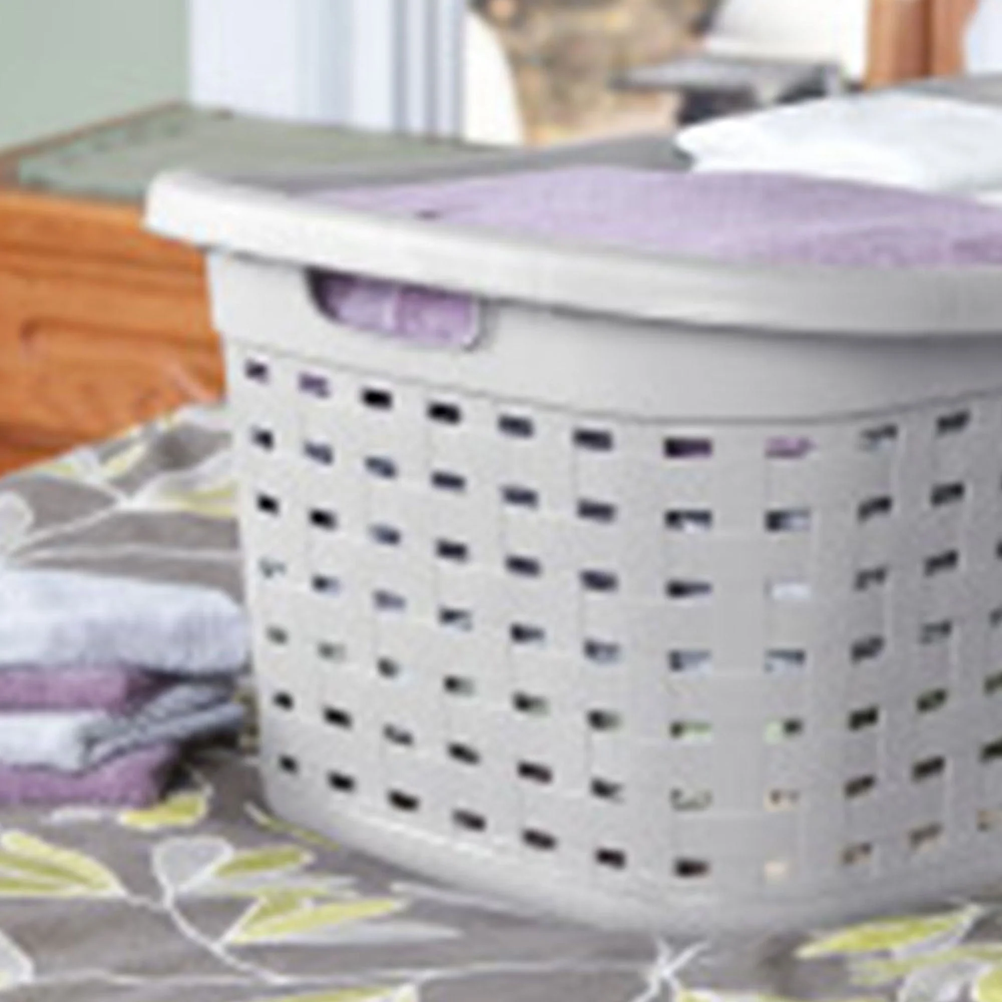 Sterilite Cement Gray Durable Weave Laundry Basket with Wicker Pattern (18 Pack) - Image 6