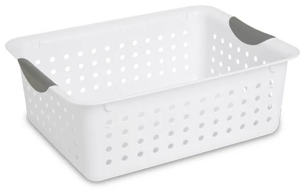 Sterilite Deep & Medium Ultra Plastic Storage Bin Organizer Basket Pair (6 Pack) - Image 9