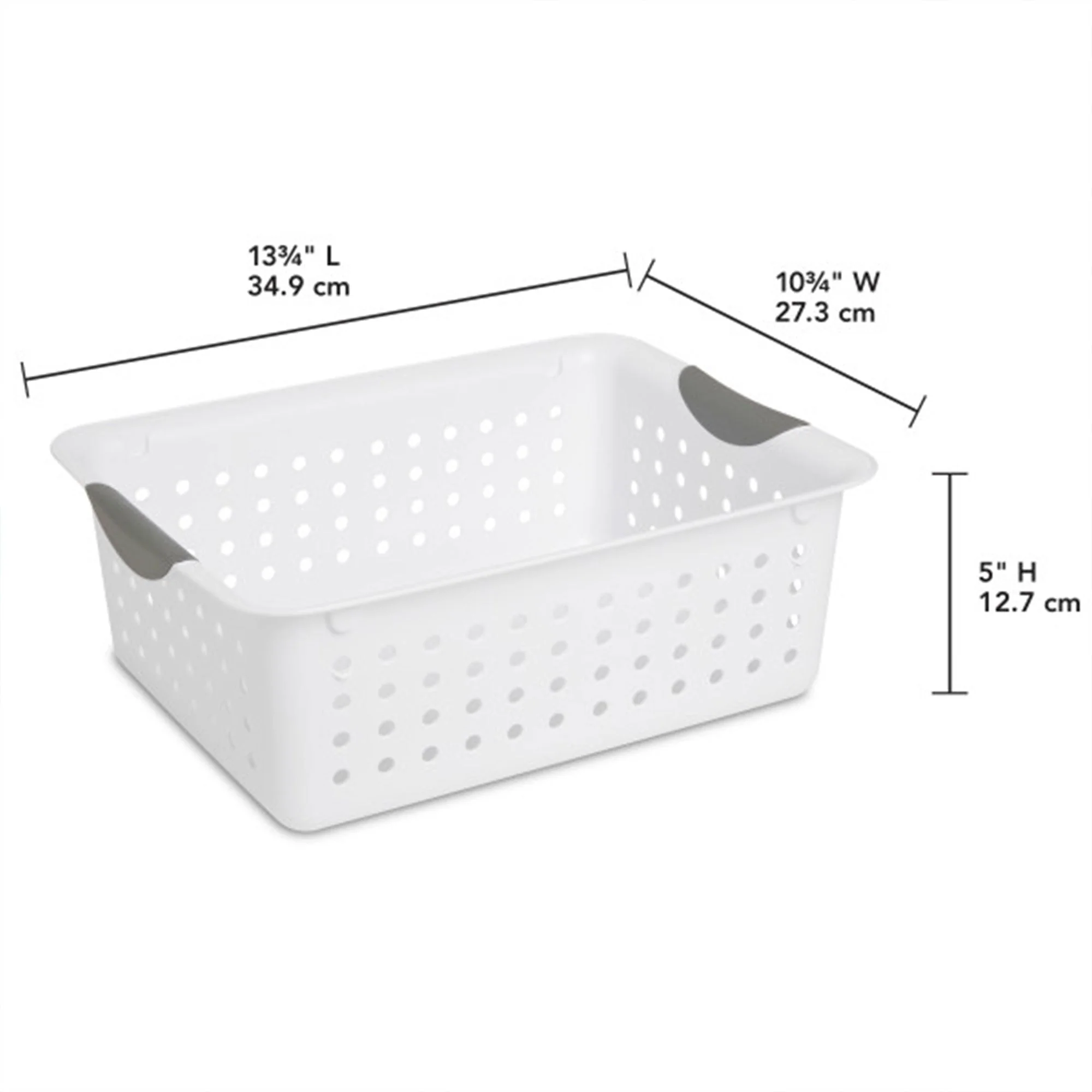Sterilite Medium Ultra Plastic Storage Organizer Basket with Handles, (18 Pack) - Image 2