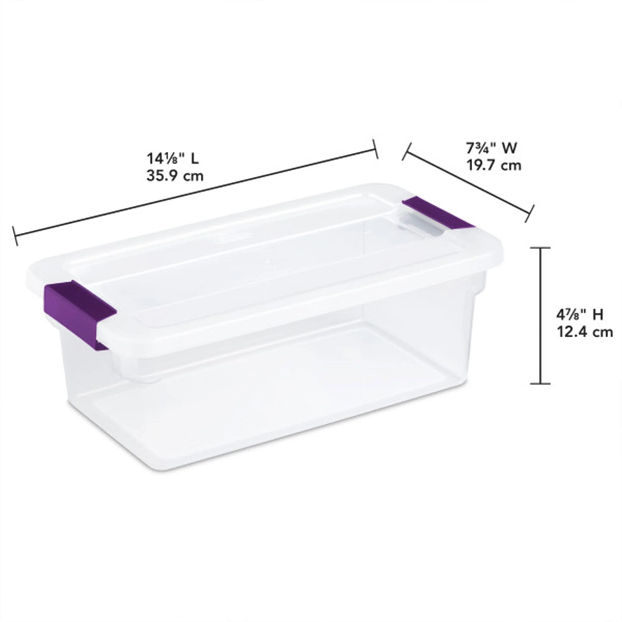 Sterilite Plastic Latching Storage Tote, 66Qt, 6 Pack & Shoe Box, 6Qt, 12 Pack - Image 5