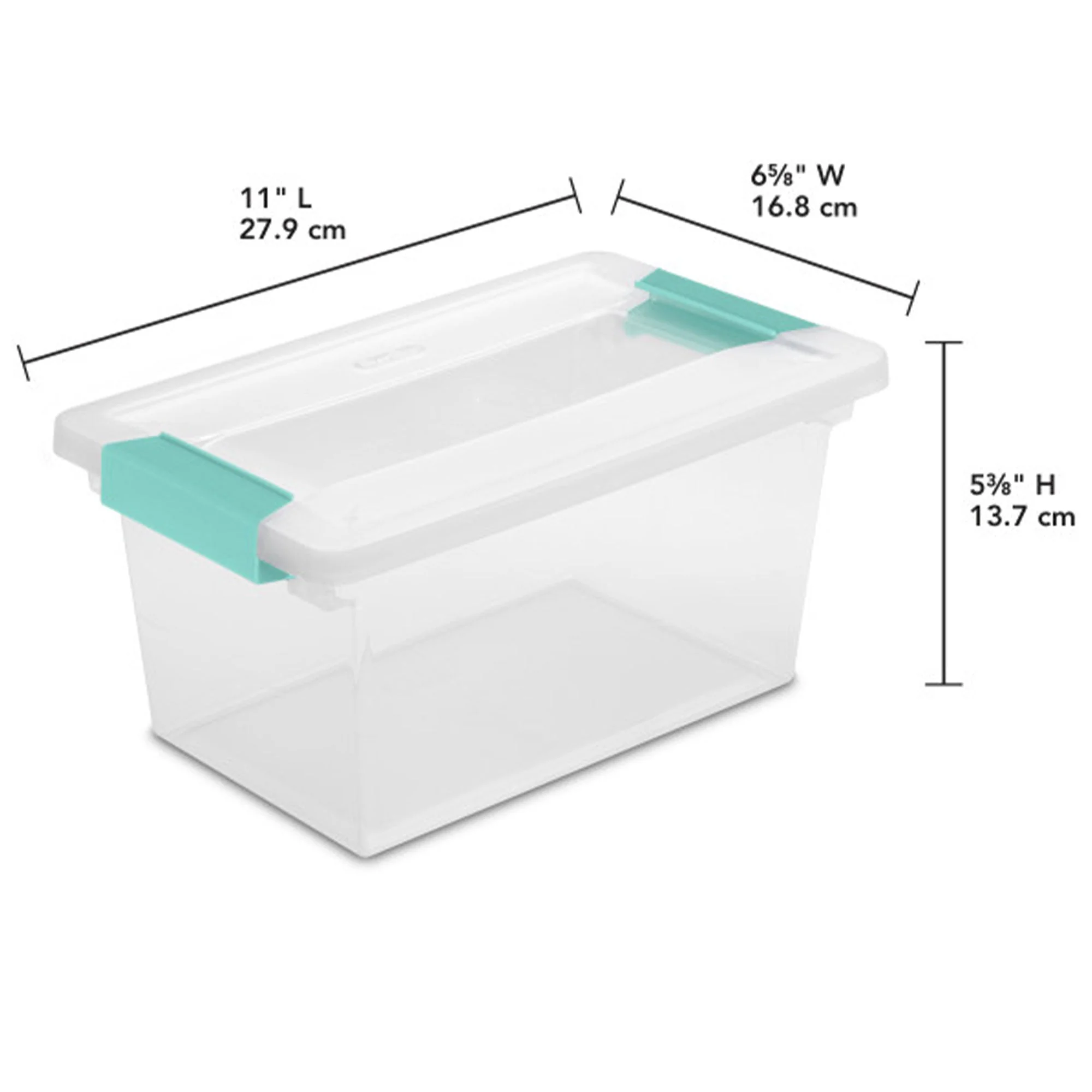Sterilite Plastic Medium Clip Storage Box Container with Latching Lid, 8 Pack - Image 3