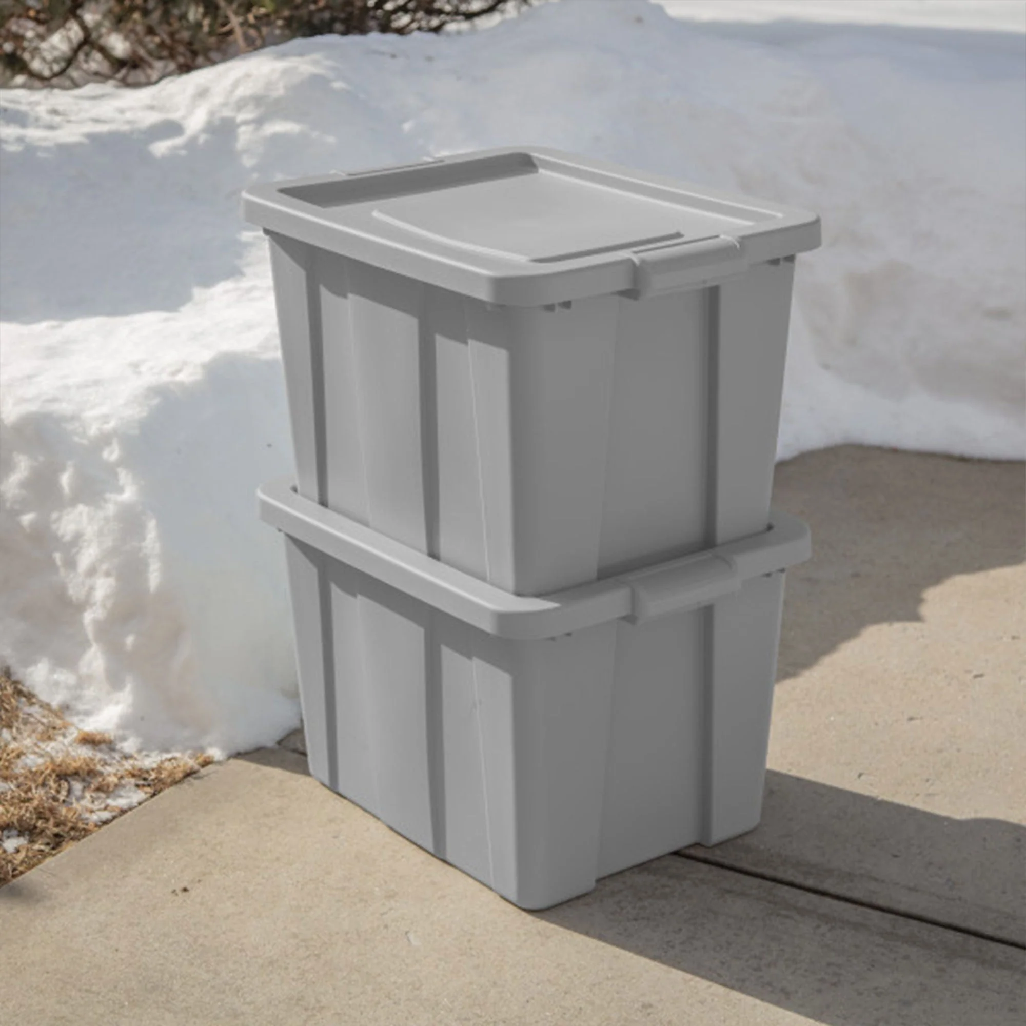 Sterilite Tuff1 18 Gallon Plastic Storage Tote Container Bin with Lid (6 Pack) - Image 5
