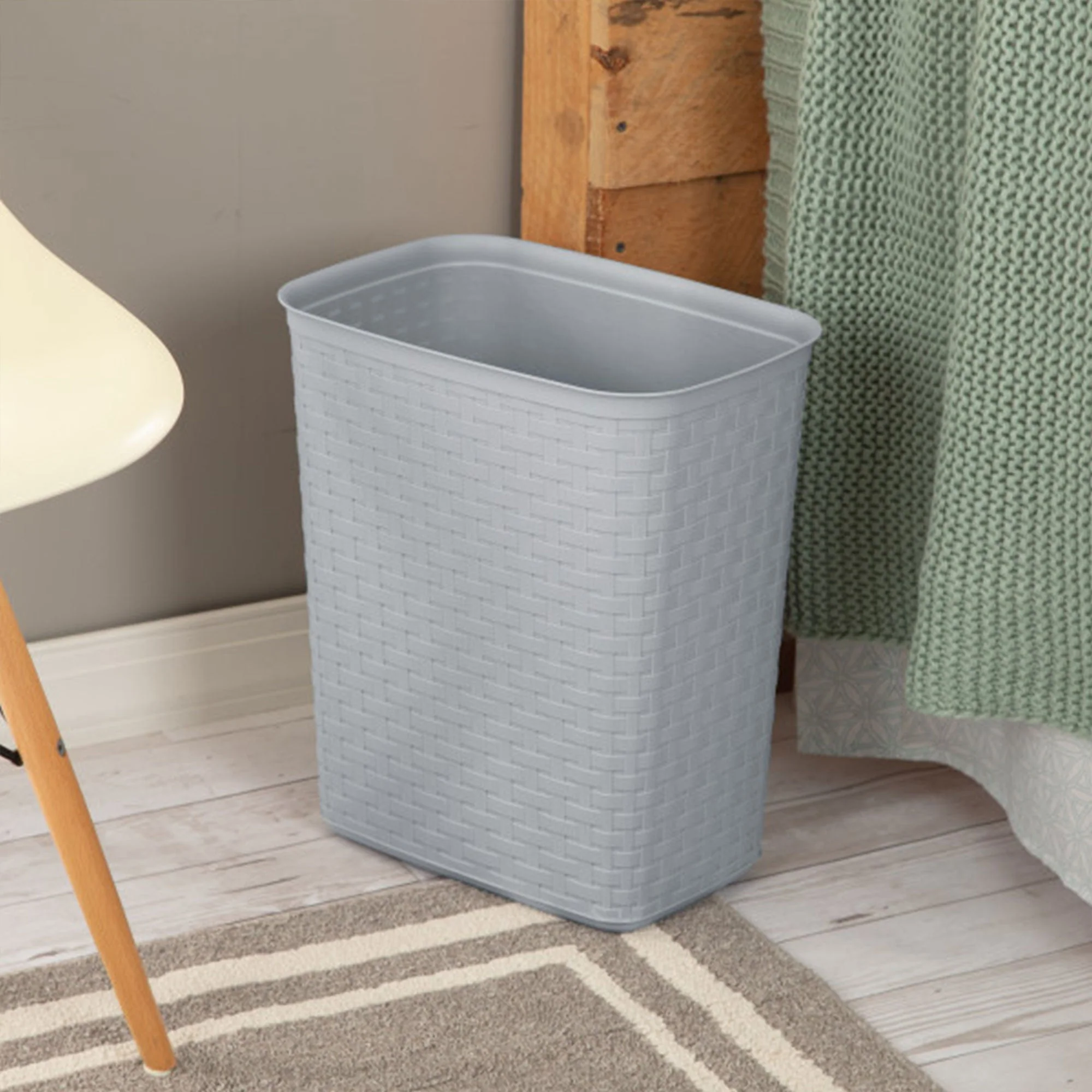 Sterilite Weave 5.8 Gallon Plastic Home/Office Wastebasket Trash Can (6 Pack) - Image 4