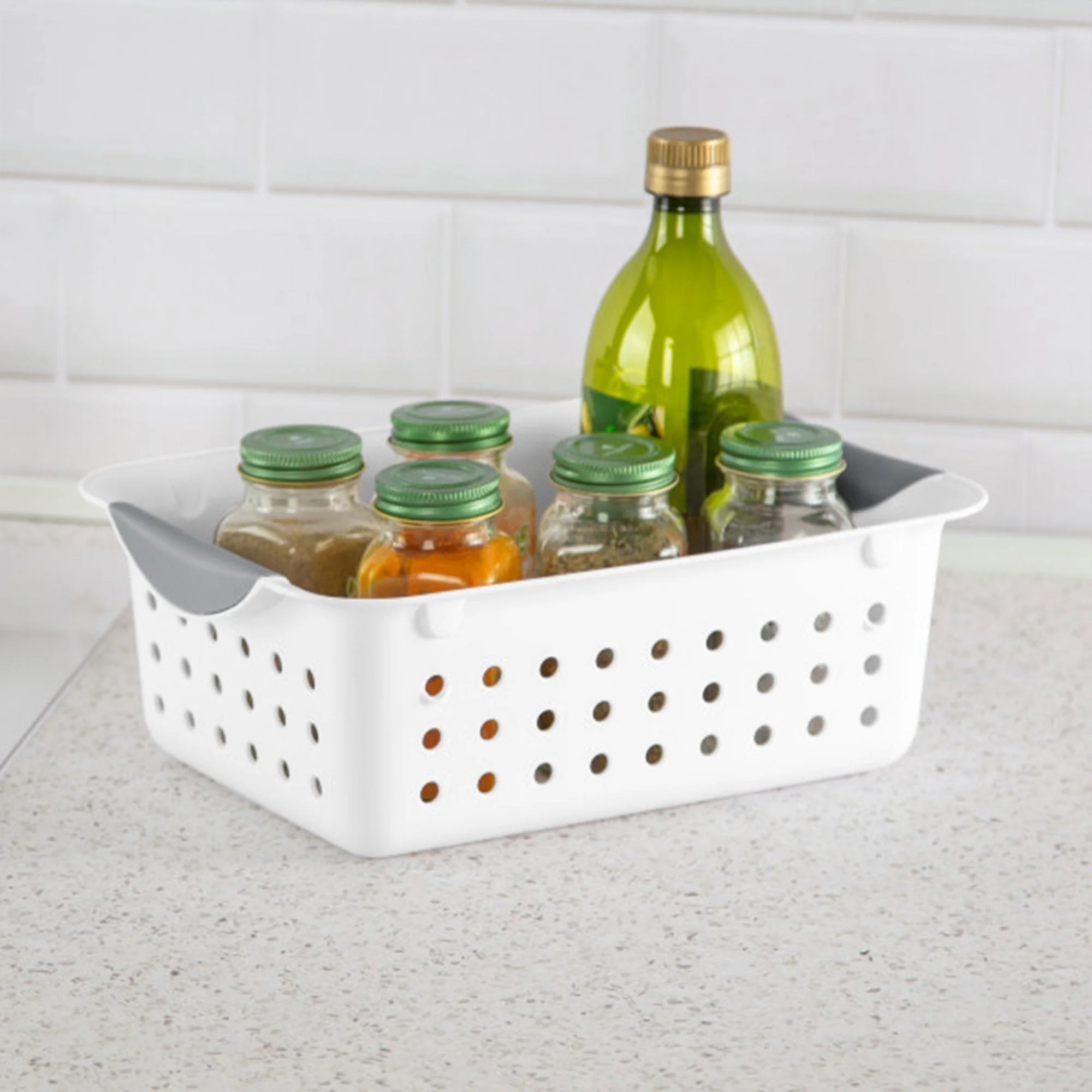 Sterilite White Small Ultra Basket Durable Plastic Storage Organizer, (12 Pack) - Image 4