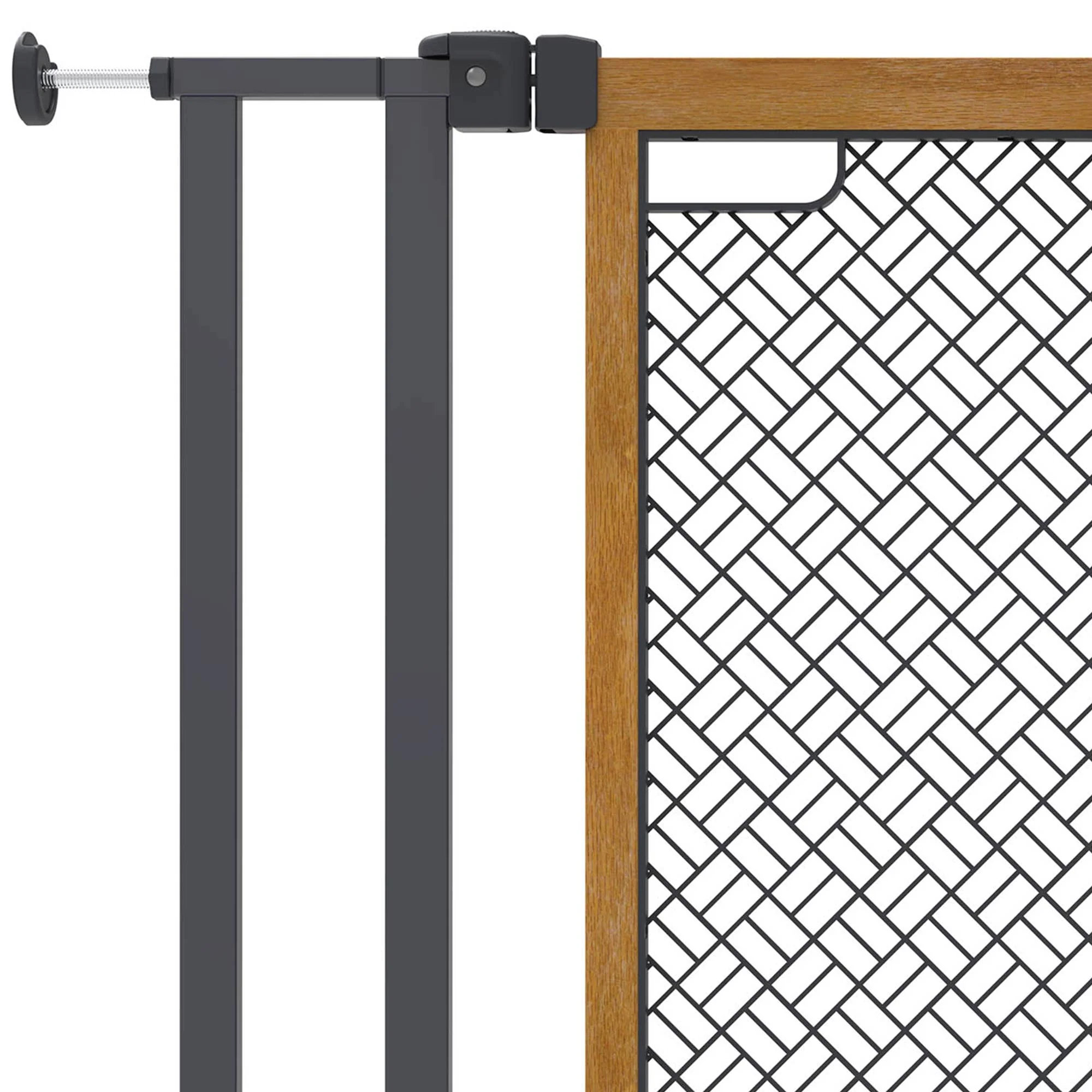 Summer Infant 26 Inch Extra Tall Doorway 36S Series Pet and Baby Gate, Oak Wood - Image 8