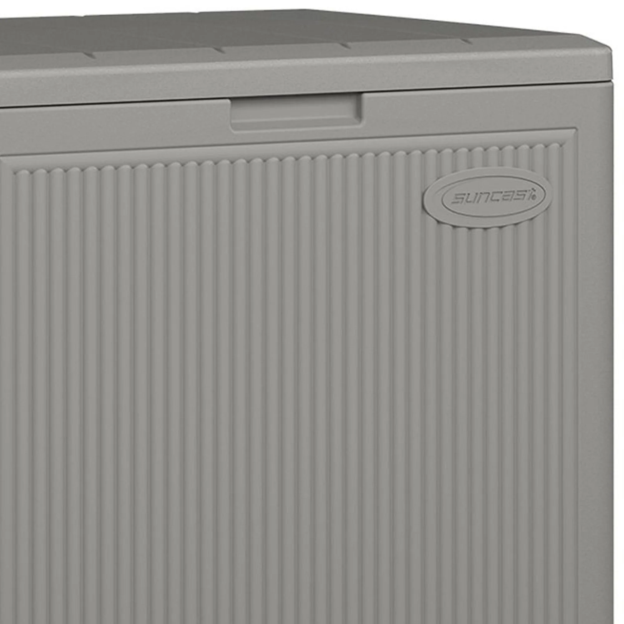 Suncast 22 Gallon Indoor Outdoor Small Patio Deck Storage Box, Stoney (2 Pack) - Image 5
