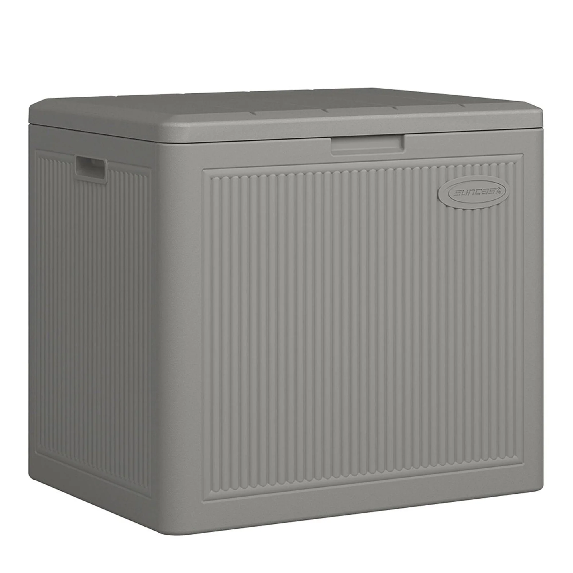 Suncast 22 Gallon Indoor Outdoor Small Patio Deck Storage Box, Stoney (4 Pack) - Image 3