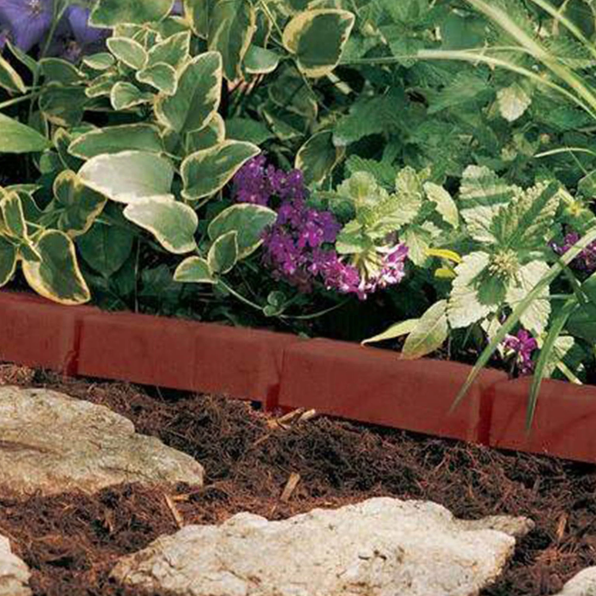 Suncast BBE10TC 12 Inch Section, Interlocking Brick Resin Border Edging, 10 Pack - Image 6