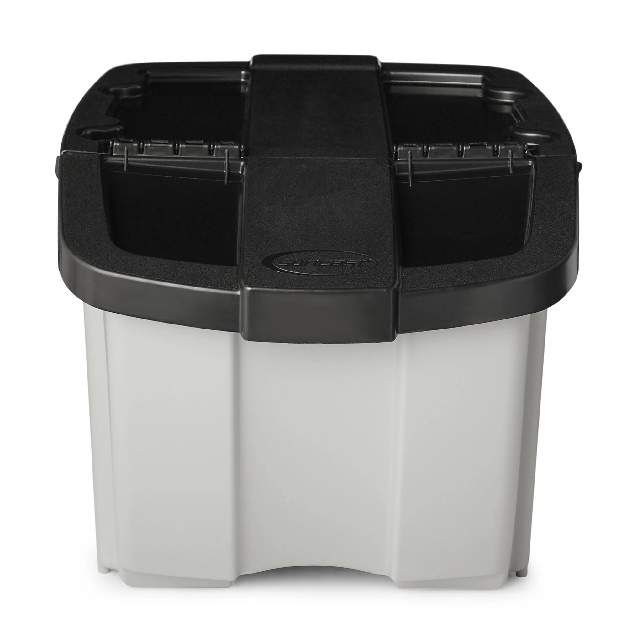 Suncast BH188810 18 Gallon Indoor or Outdoor Stacking Recycle Storage Bin, Gray - Image 2