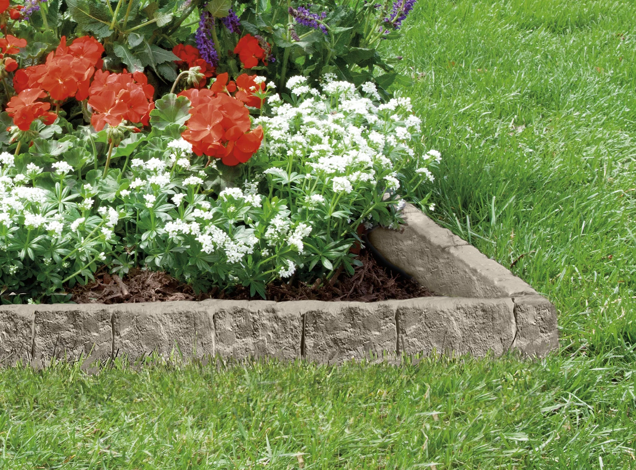 Suncast Landscape Border Decorative Natural Stone Edging, 12" Sections (20 Pack) - Image 7