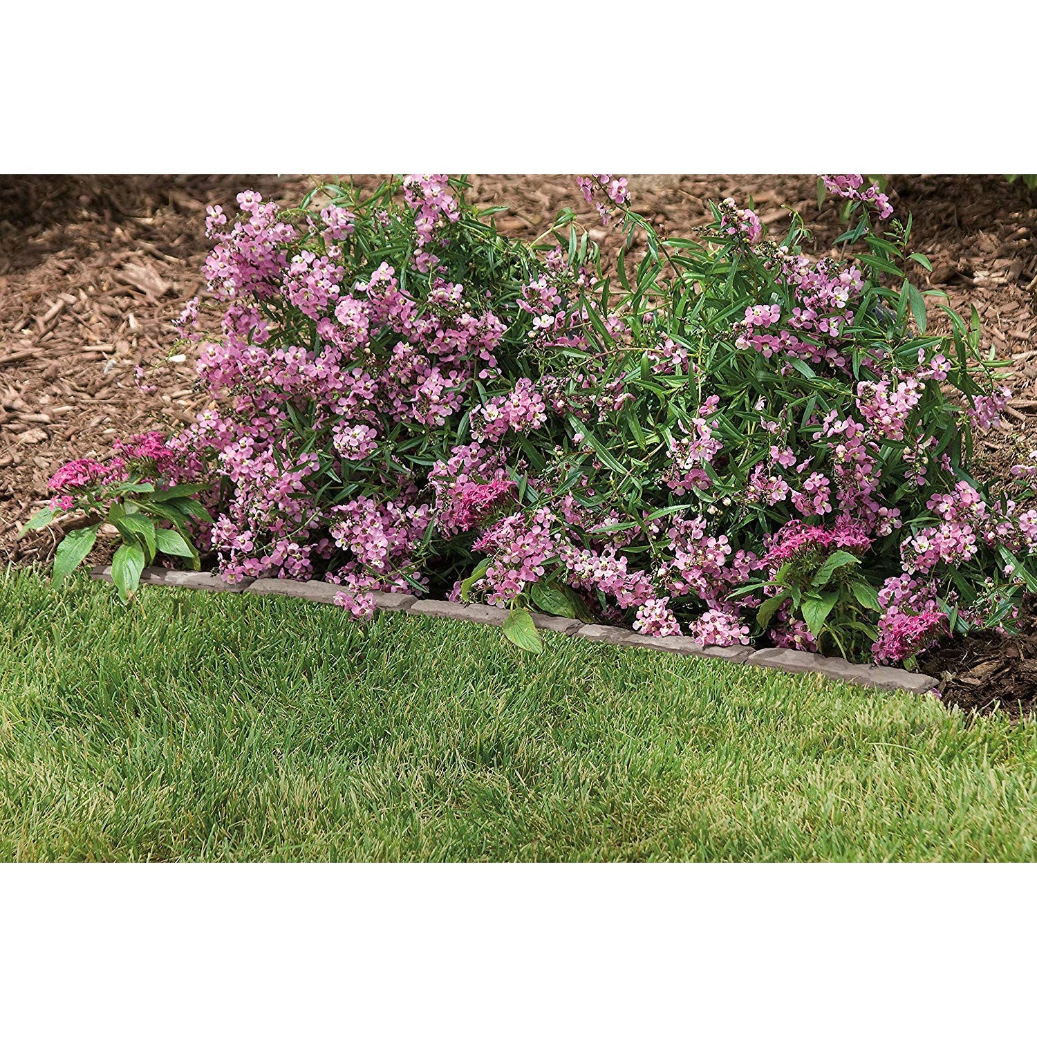 Suncast Quick Edge 35 Inch Single Strip Resin Lawn Edging, Flagstone (4 Pack) - Image 2