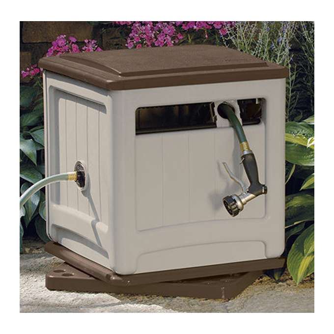 Suncast Swivel Hose Reel Storage Hideaway w/Smart Trak Hose Guide & Bin (3 Pack) - Image 4