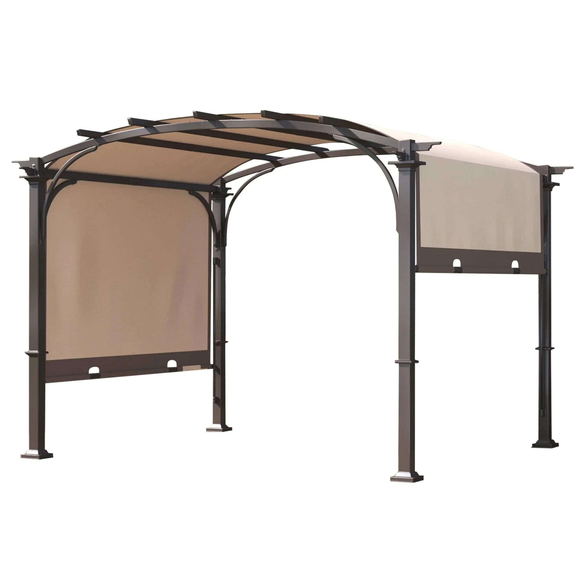 Sunjoy 9 x 11 Foot Arched Pergola Cover Outdoor Backyard Roof Shaded Canopy Tent - Image 2