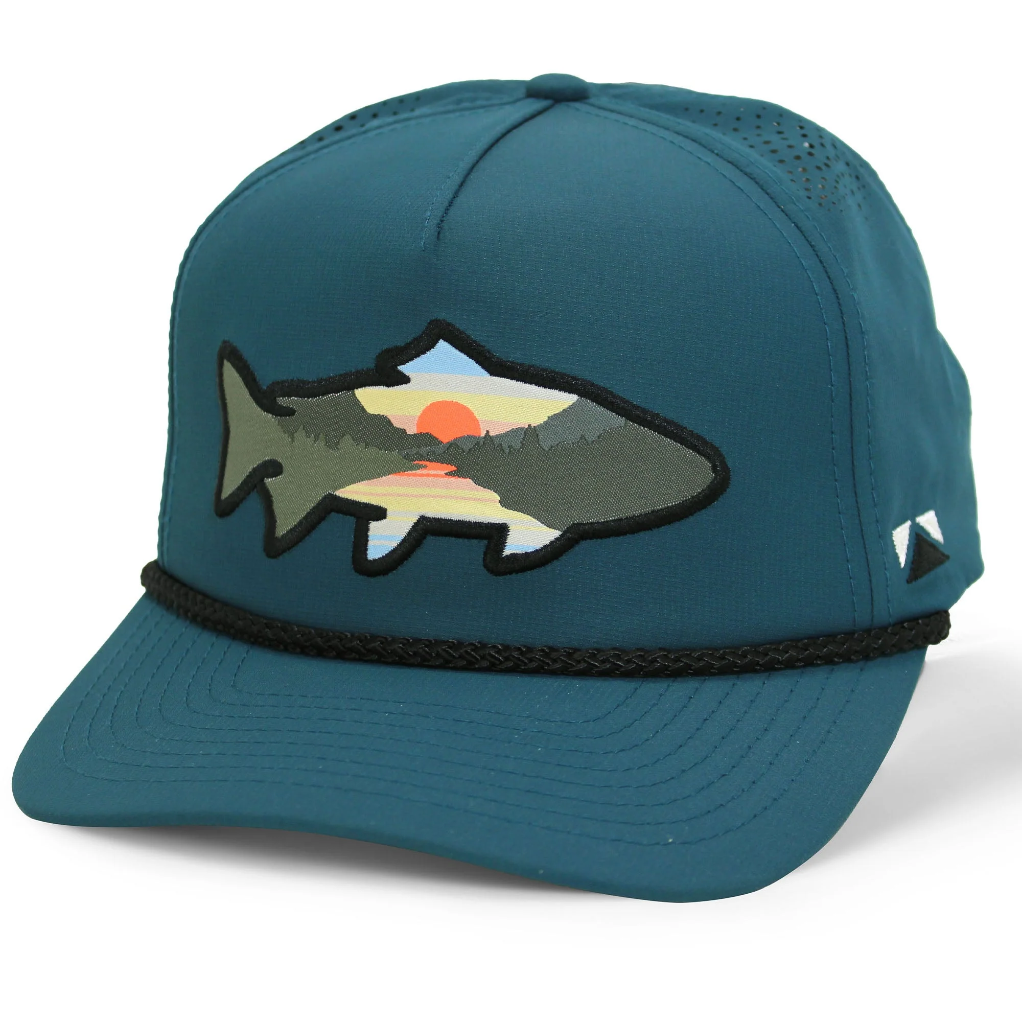 Sunset Fish Silhouette 5-Panel Performance Rope Cap - Image 14