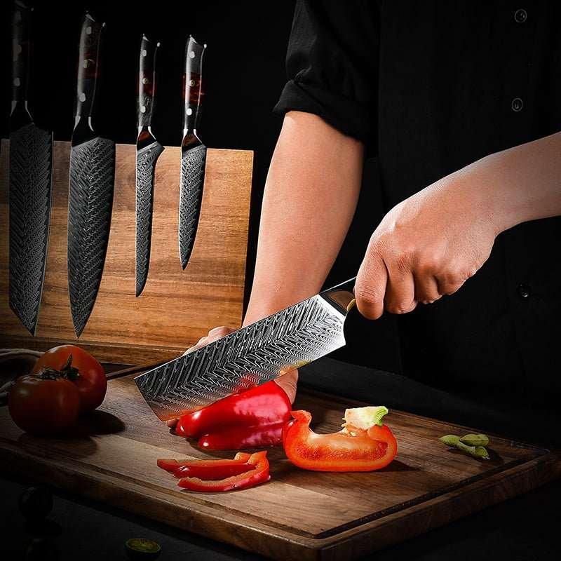Supreme VG10 8‑Piece Chef Knife Set with Olive Wood Handles - Image 15