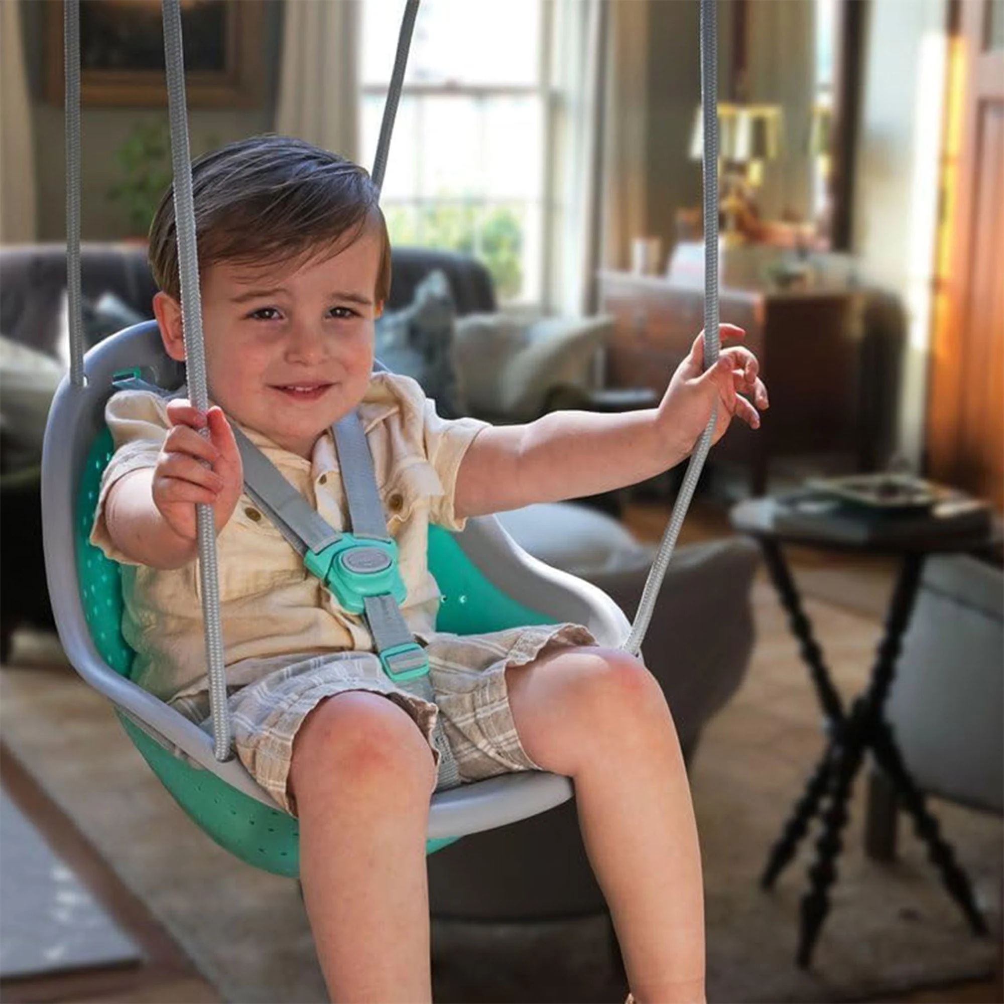 Sweeng Child Swing with Ease Z Adjust Harness Straps and Easy Hang Metal Hooks - Image 5
