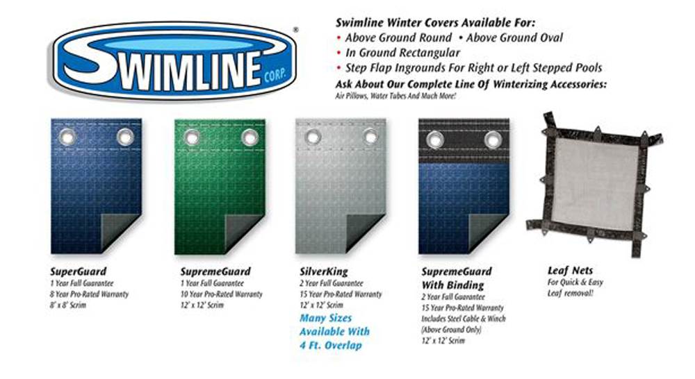 Swimline 24 Ft Round Above Ground Swimming Pool Winter Cover, Blue | PCO827 - Image 2
