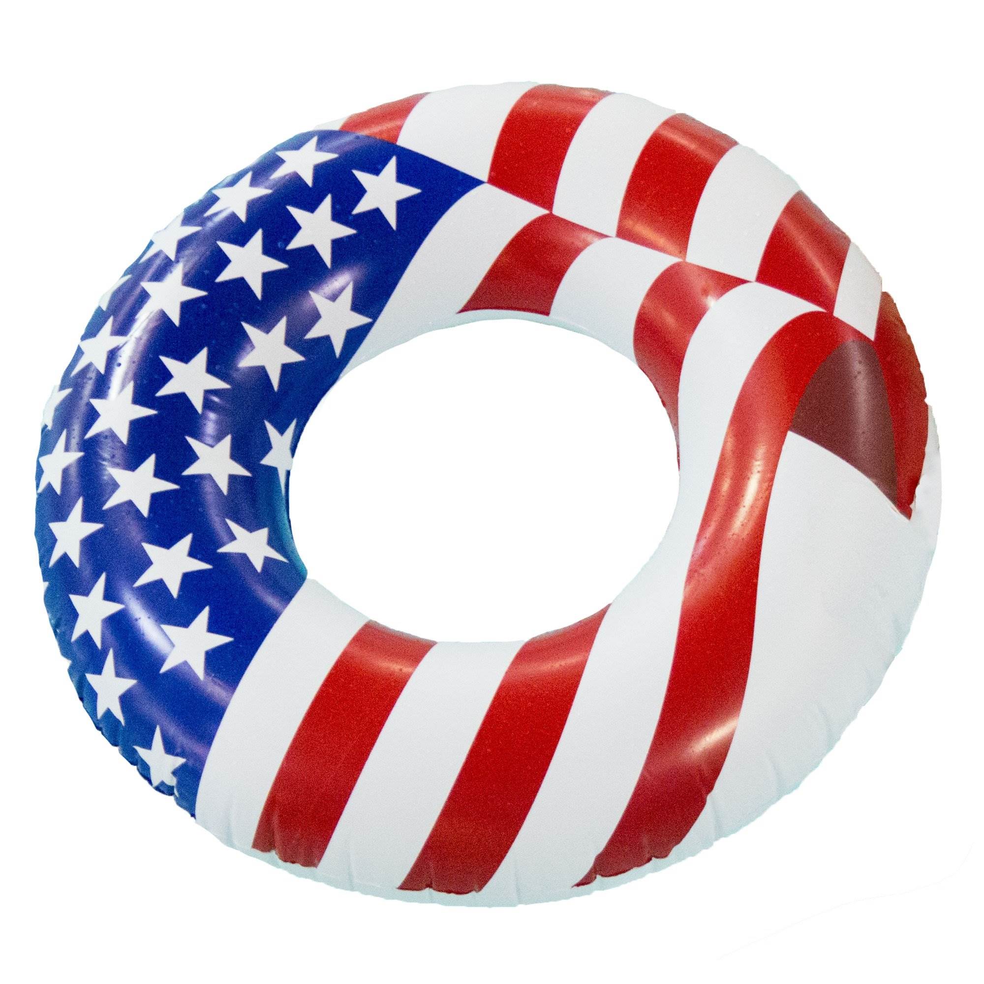 Swimline 36" Inflatable American Flag Swimming Pool and Lake Tube Float (2 Pack) - Image 2