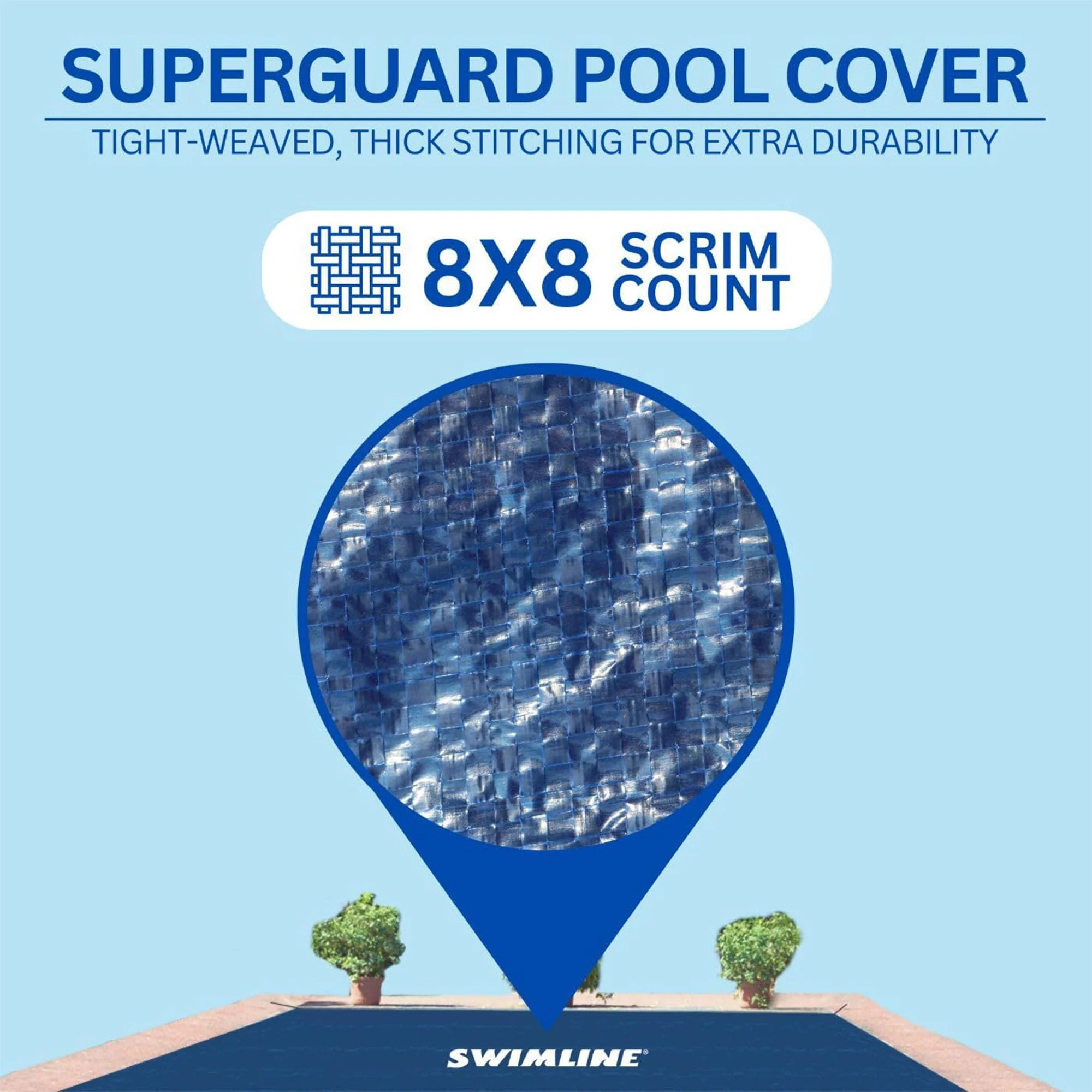 Swimline CO82137R Winter Cover for 16 x 32-Foot In-Ground Swimming Pool, Blue - Image 2