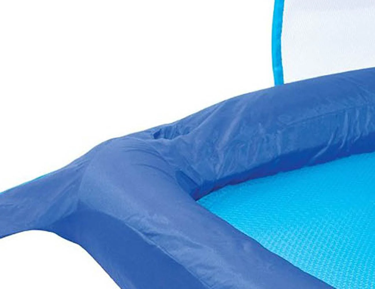 SwimWays Spring Float Pool Lounge Chair Recliner, Sun Canopy & Cup Holder, Blue - Image 4