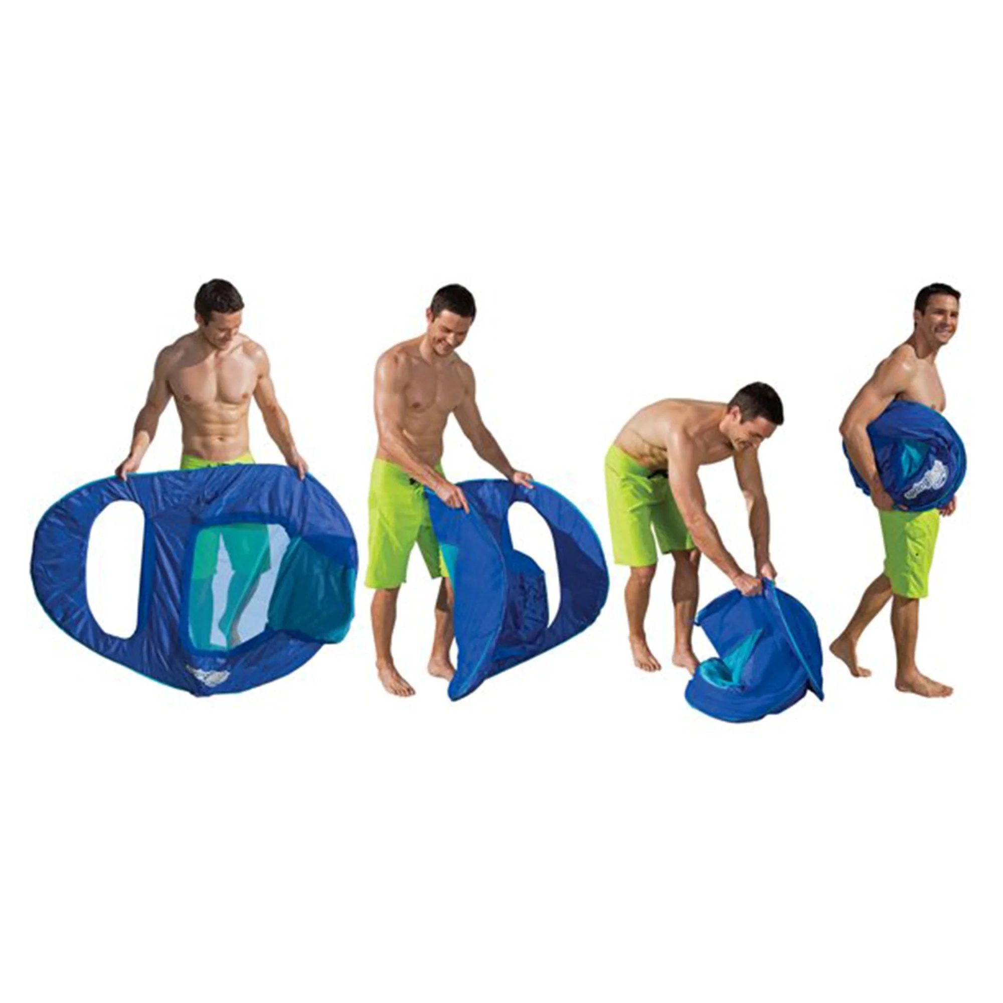 SwimWays Spring Float Recliner XL Inflatable Swimming Pool Float Lounger, Blue - Image 5