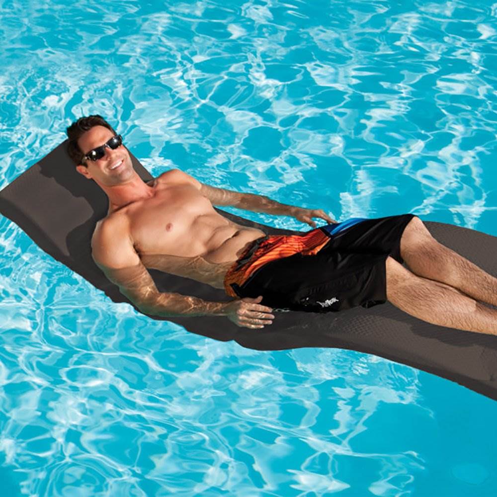 SwimWays Terra Sol Sonoma All Weather Swimming Pool Chaise Lounge Float, Brown - Image 3