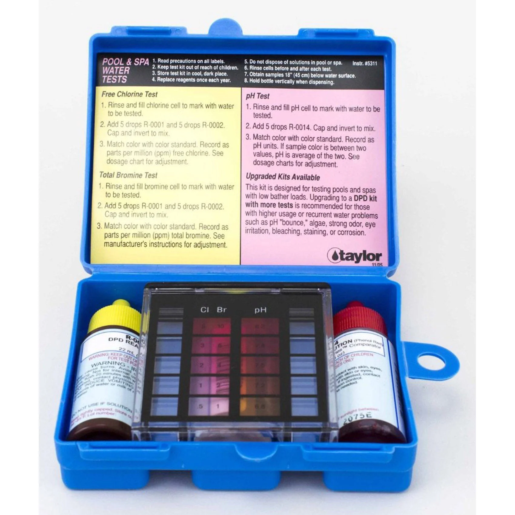 Taylor K-1000 Basic Residential OT DPD Pool & Spa Test Kit 3-Way (3 Pack) - Image 2